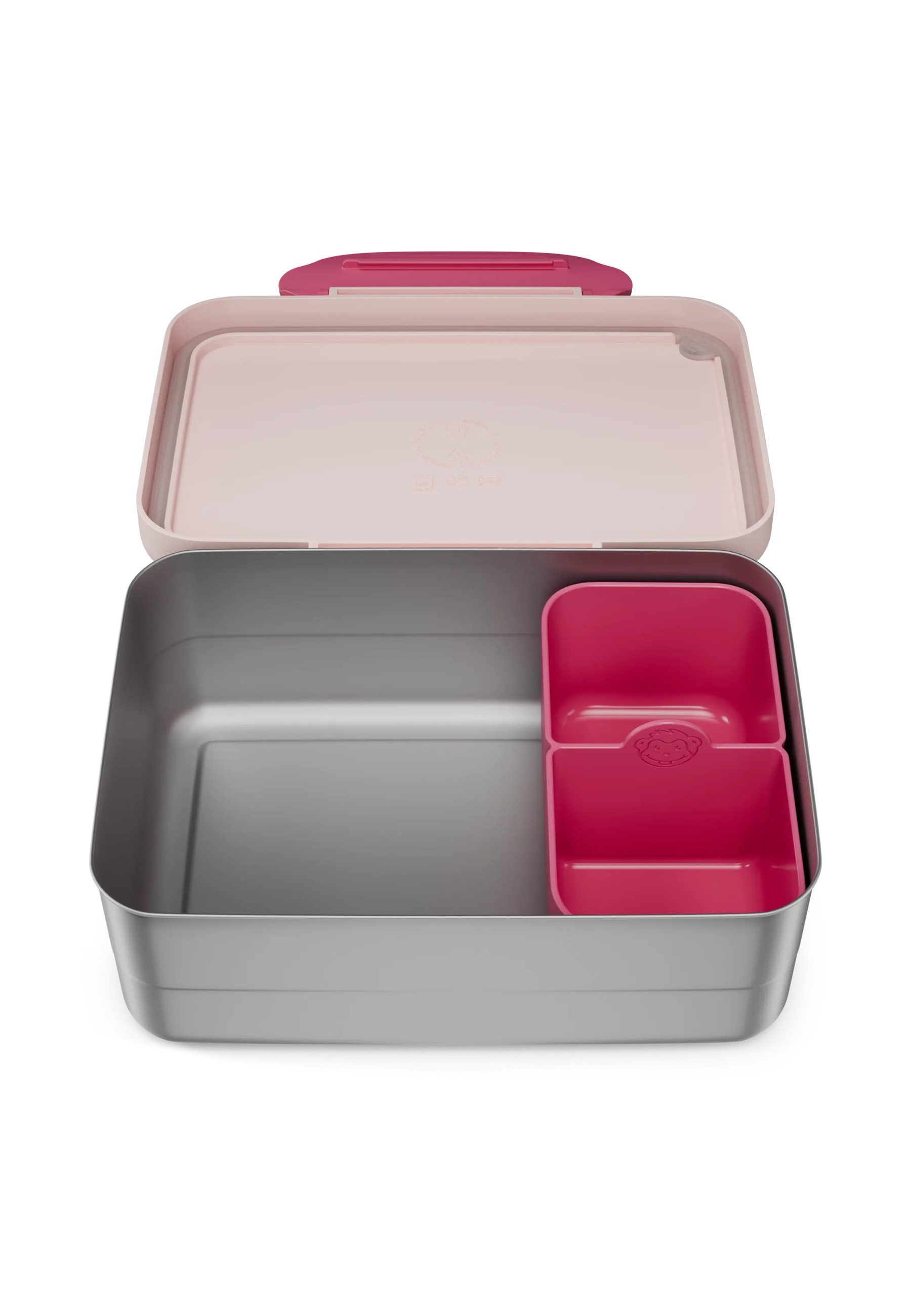 Affenzahn Lunchbox Edelstahl Brotdose ., Edelstahl, (Edelstahl Brotdose, 2-tlg., 1x Brotdose, 1x Trennfach), spülmaschinengeeignet