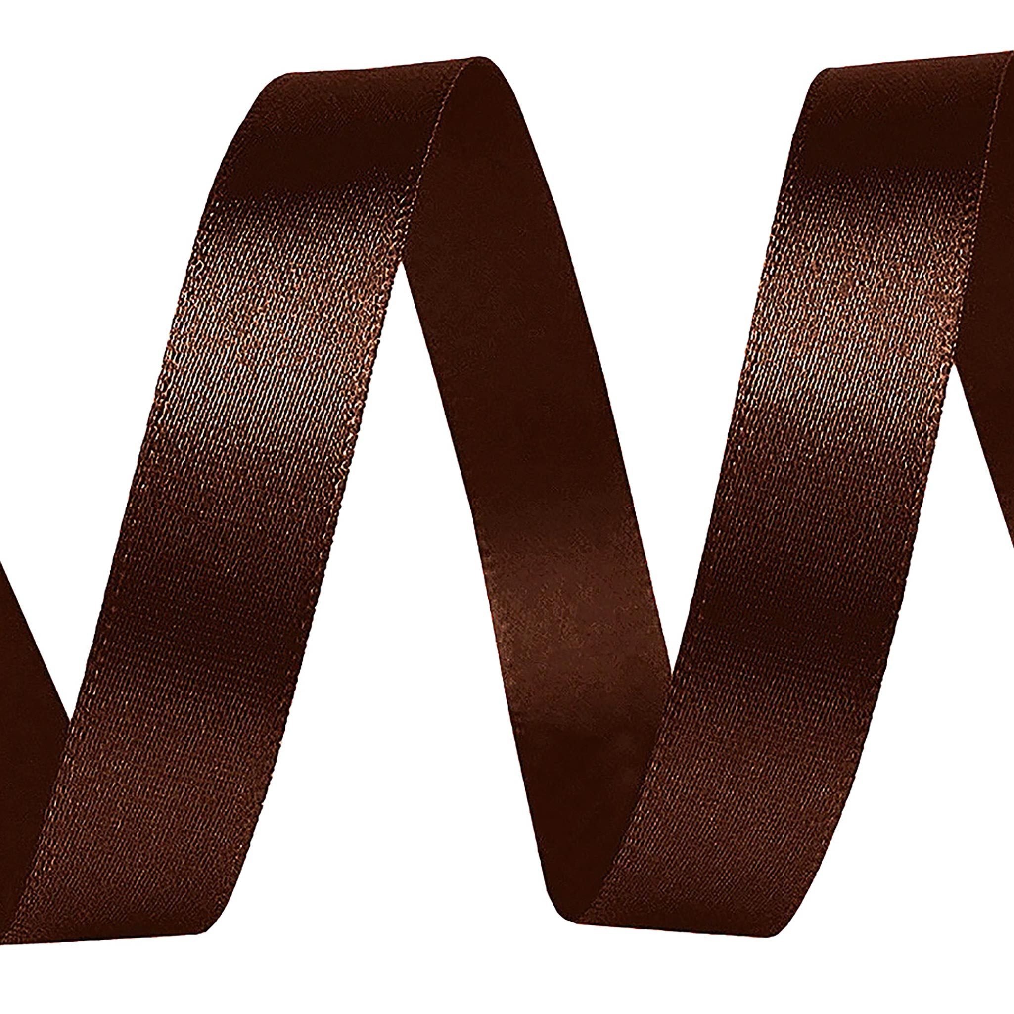maDDma Geschenkband 5m Satinband 10mm breit Geschenkband Dekoband Schleifen Farbwahl, schokobraun