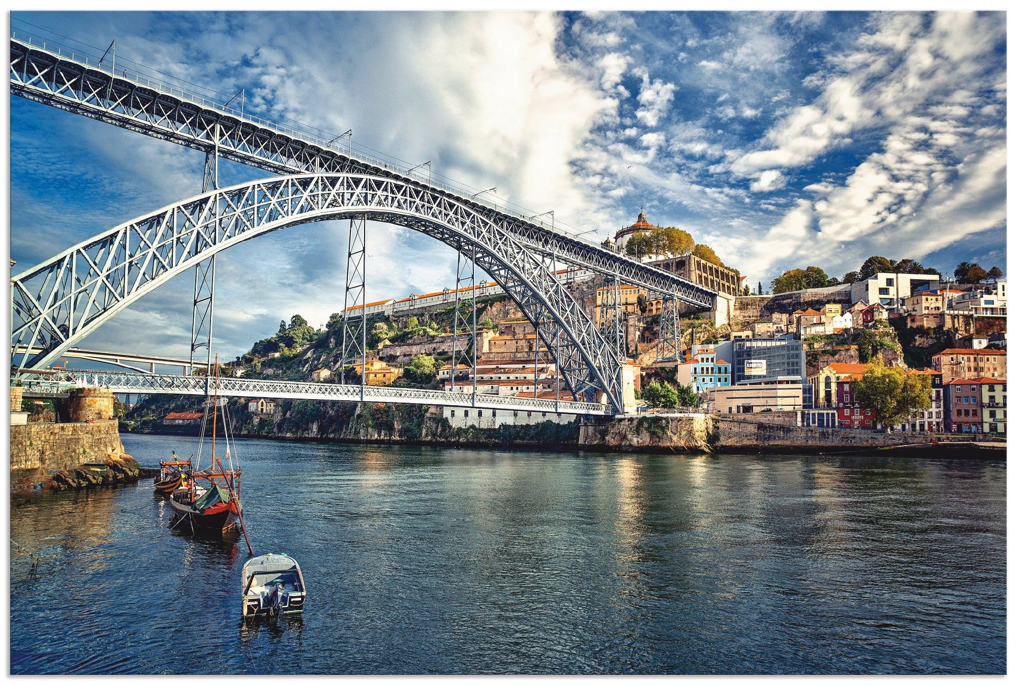 Panorama oder Alubild, Poster Brücke, Brücken Eiffel Wandbild Artland Leinwandbild, als versch. St), Porto in Größen mit (1 Wandaufkleber