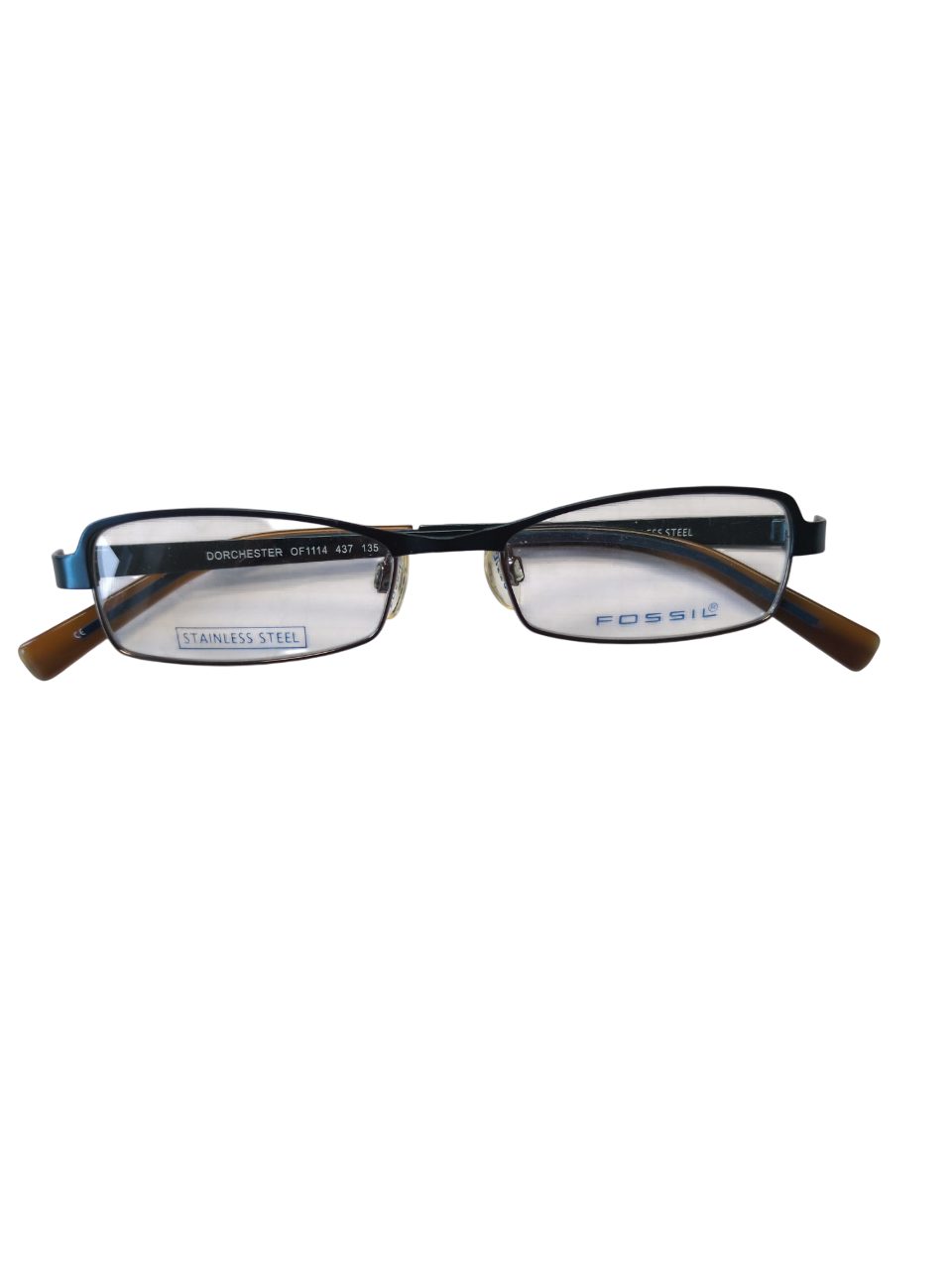 Fossil Brillengestell Korrektionsfassung Brille Metall Blaugrün 47/16/135 - OF1114437