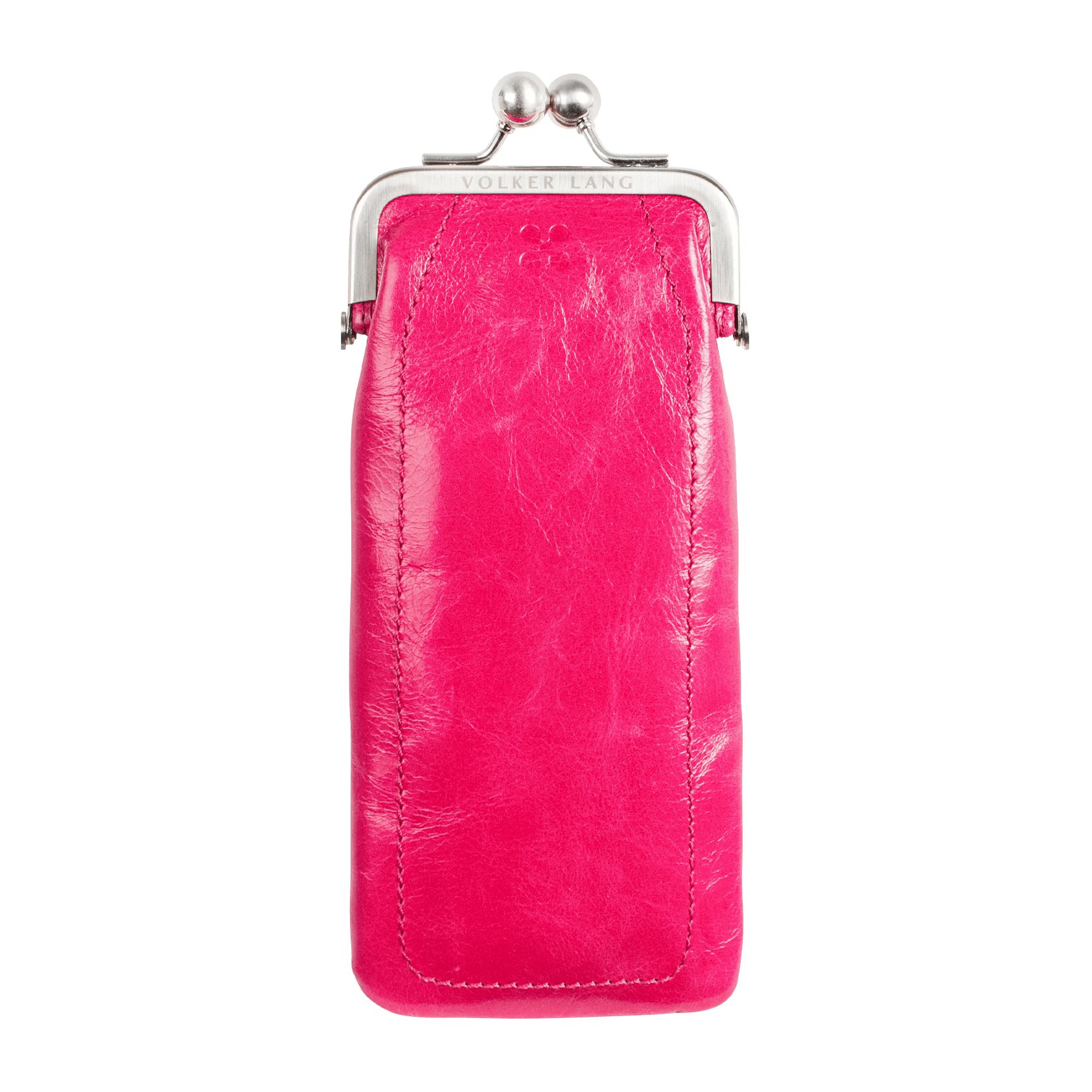 VOLKER LANG Brillenetui LOTI - Modisches Damen Brillenetui mit Bügelverschluss aus Leder