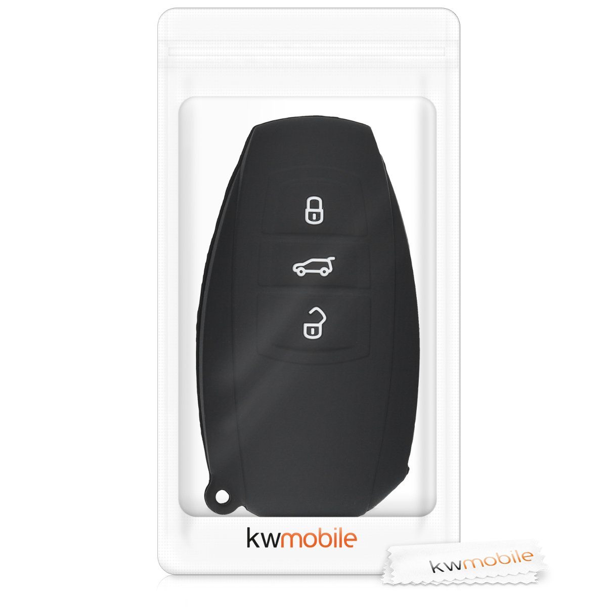 kwmobile Schlüsseltasche Autoschlüssel VW, Schlüsselhülle Schlüssel für Case Silikon Cover Hülle