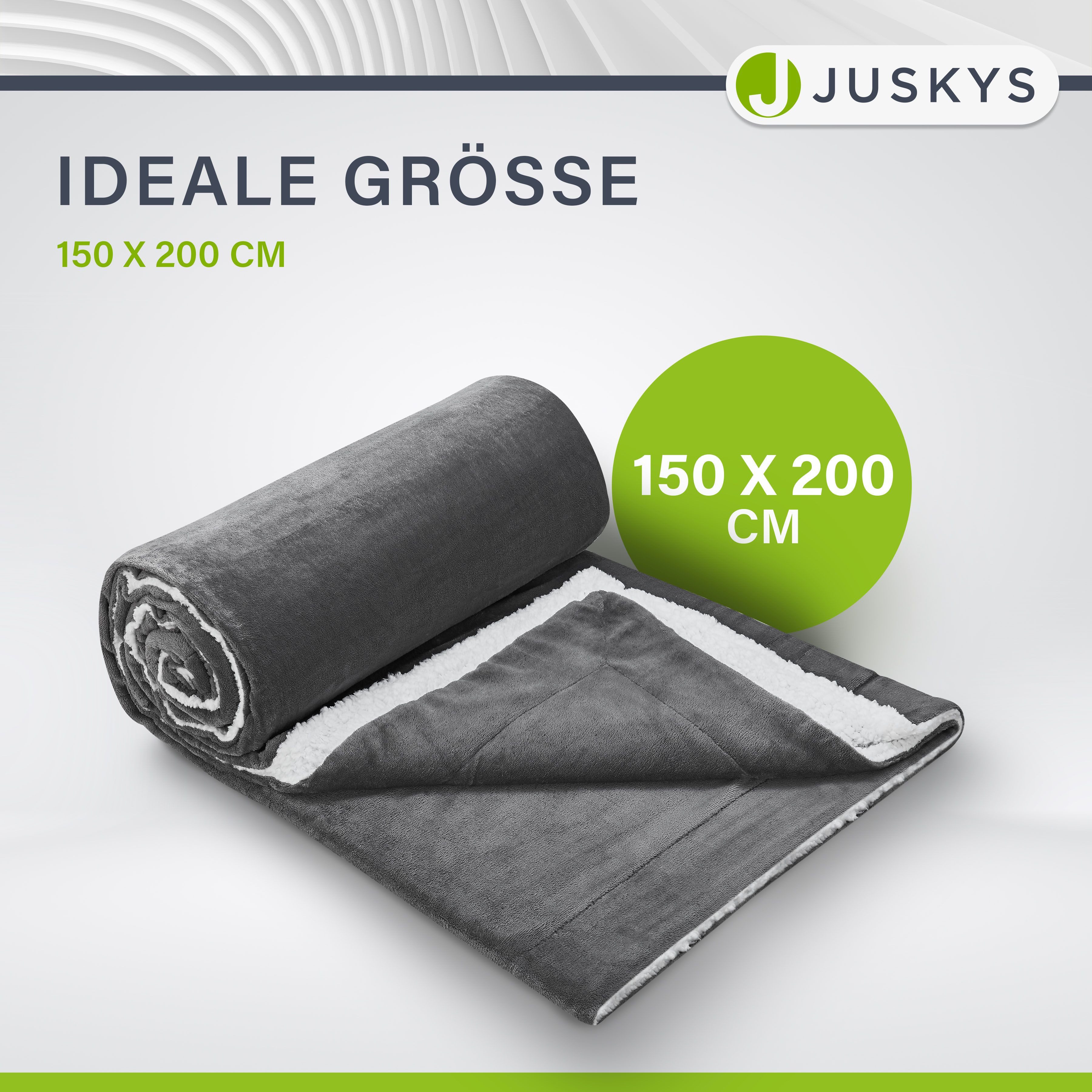 Juskys Tagesdecke Fleecedecke 150x200 cm, mit günstig online kaufen