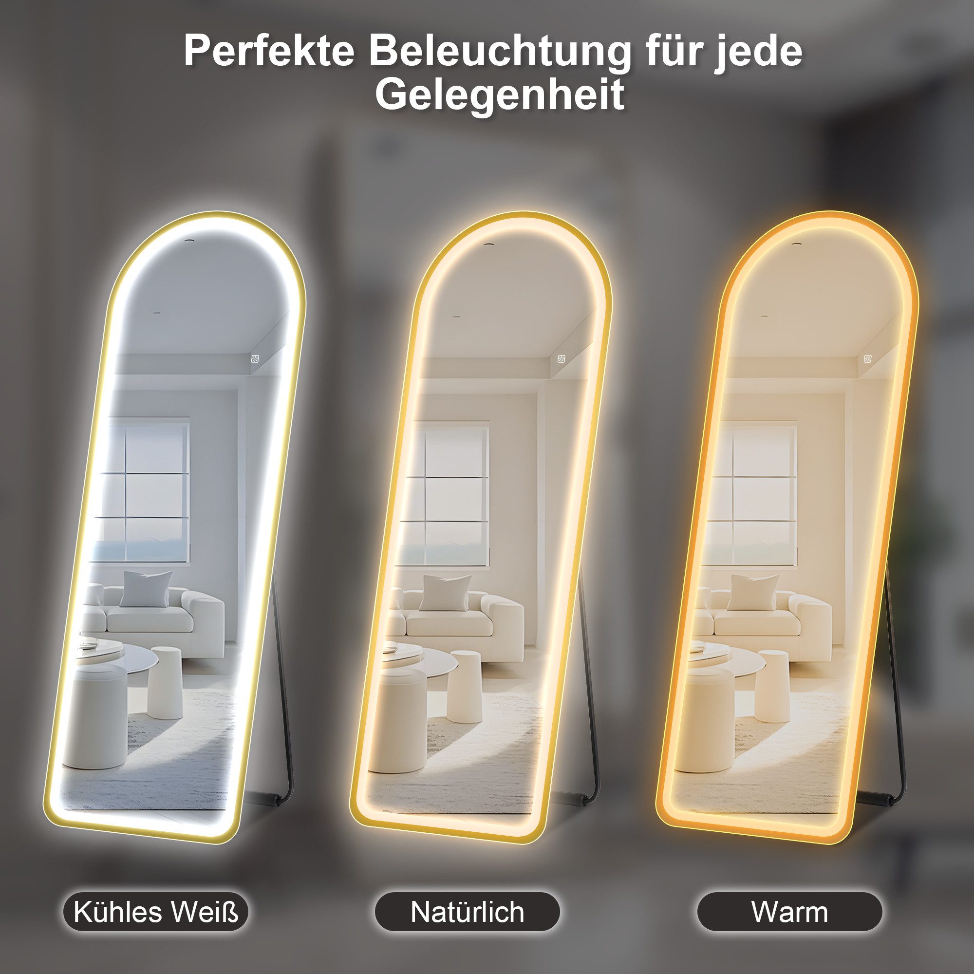STARLEAD Standspiegel Ganzkörperspiegel mit LED-Leuchte und günstig online kaufen