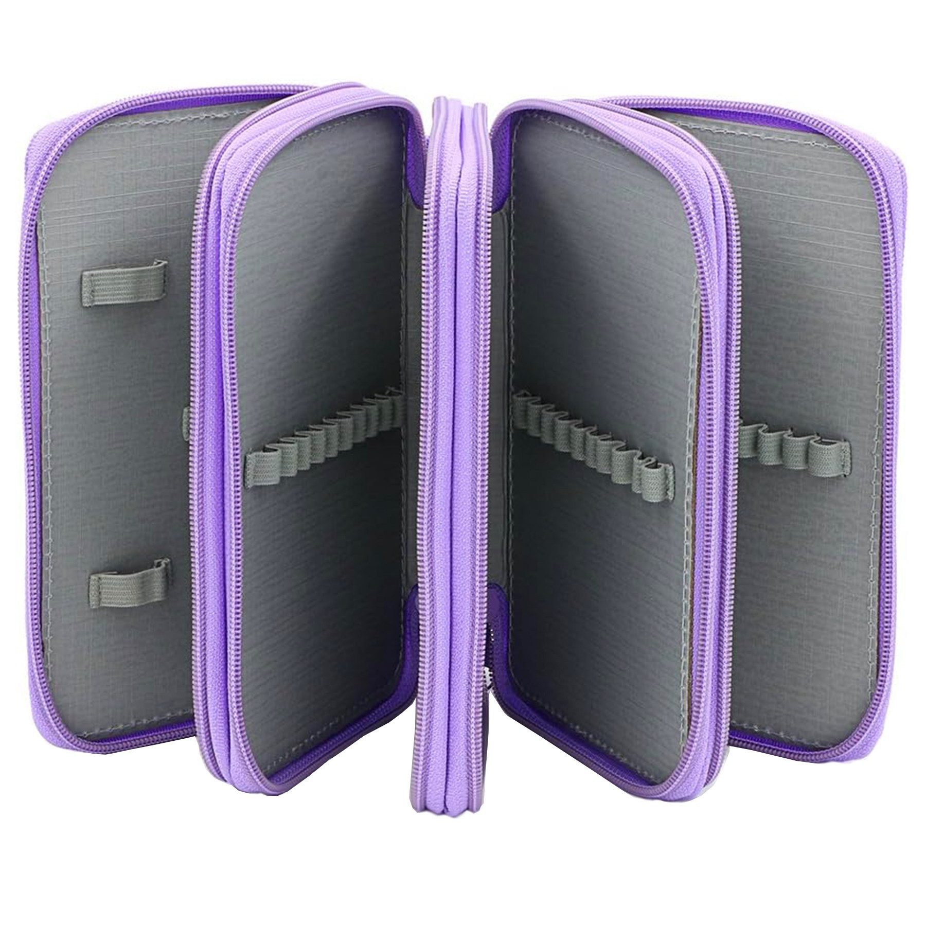 Mutig Federmäppchen Großes Federmäppchen mit 72 Slots, Bleistift-Organizer mit 4 Fächern, (Büromaterial für Teenager–ideal für Reisen Arbeit Malerei und Schule, – Bild 2 von 5
