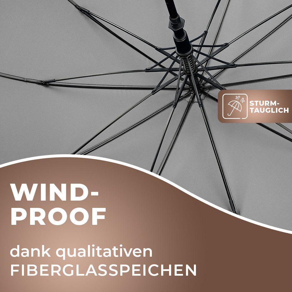 Langenberg Stockregenschirm [Ø122 cm Spannweite] Sturmfest, Stockschirm LORD - LANGENBERG, ☑ Windproof-Funktion – Bild 4 von 5