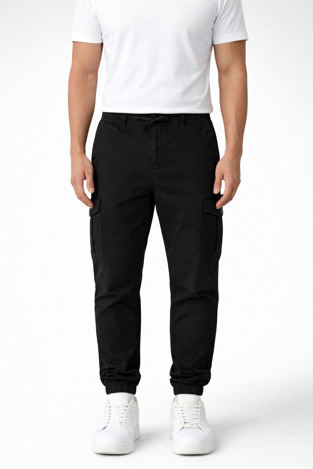Smith & Solo Cargohose Herren, Hose Lang Chino mit Kordelzug günstig online kaufen