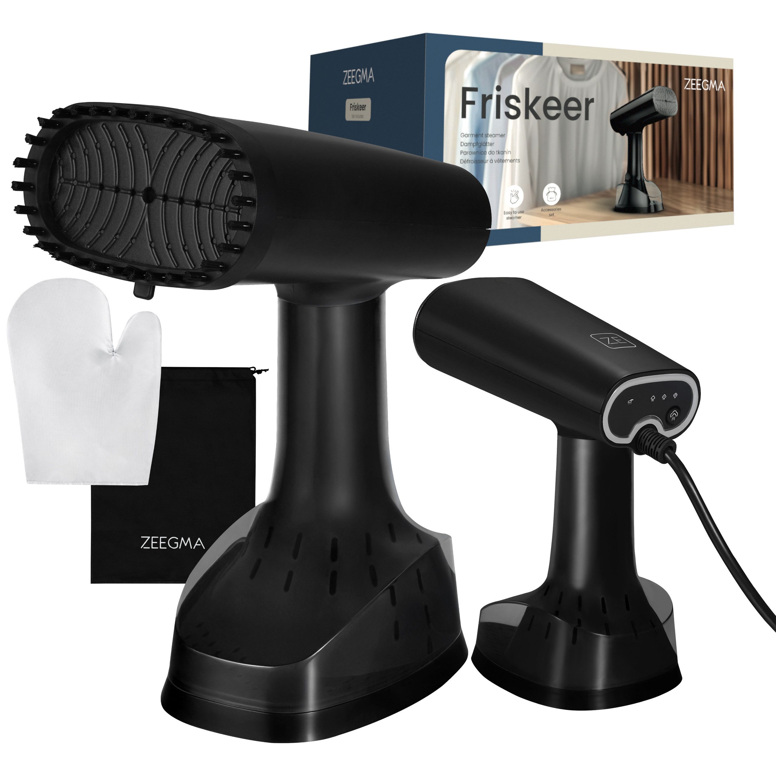 Zeegma Dampfbürste FRISKEER, 1640 W, Doppelfunktion/Vertikal-Horizontalbügeln/Lange Laufzeit
