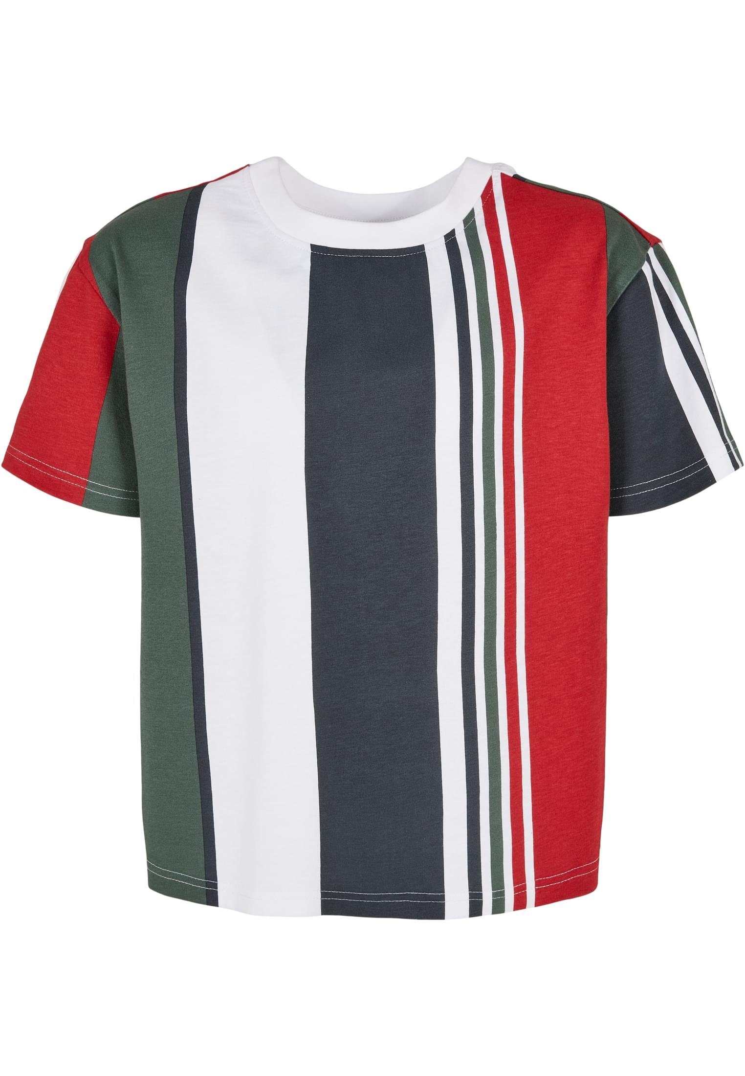 URBAN CLASSICS Kurzarmshirt Kinder Boys Heavy Oversized Big AOP Stripe Tee ( 1-tlg), Stylisches T-Shirt aus angenehmer Baumwollmischung