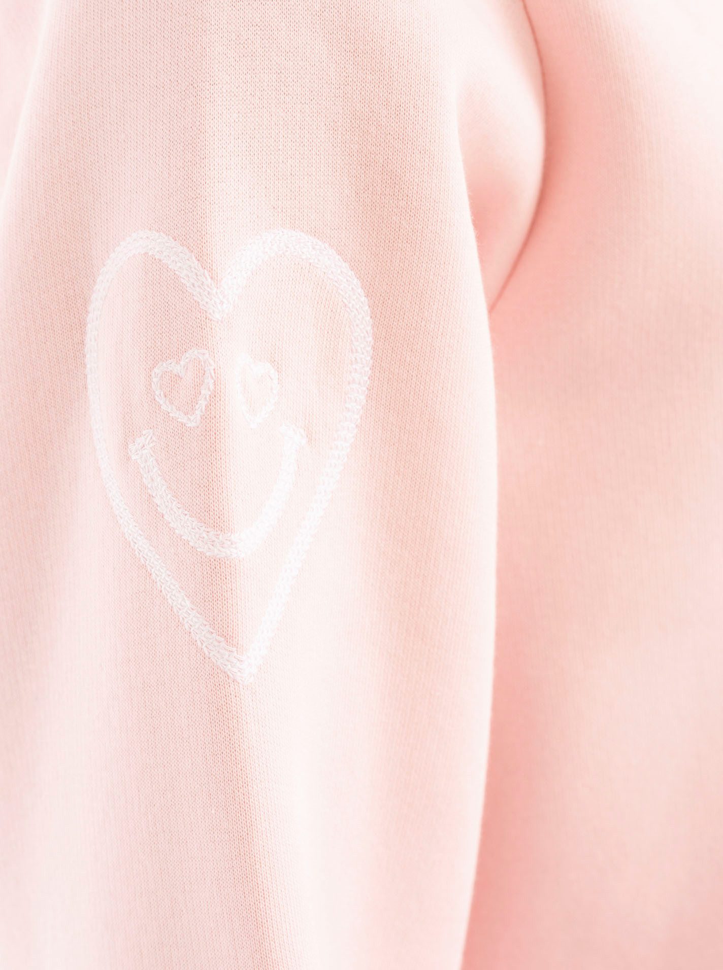 Zwillingsherz Hoodie "Alissa Shiny" glänzender Print, Daumenloch, Kordel, gesticktes Herz am Ärmel – Bild 5 von 5