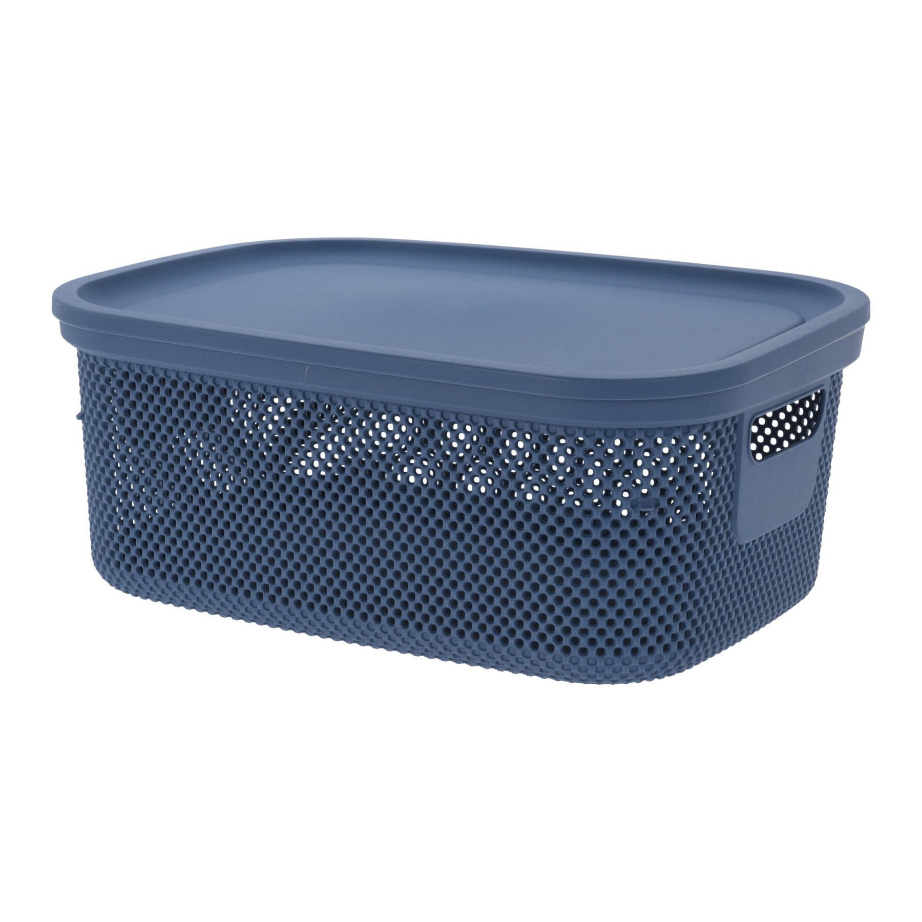 HAC24 Aufbewahrungsbox mit Deckel Ordnungsbox Spielzeugkiste Stapelbox Regalbox (1 St), 12l, Kunststoff, mit Griffen