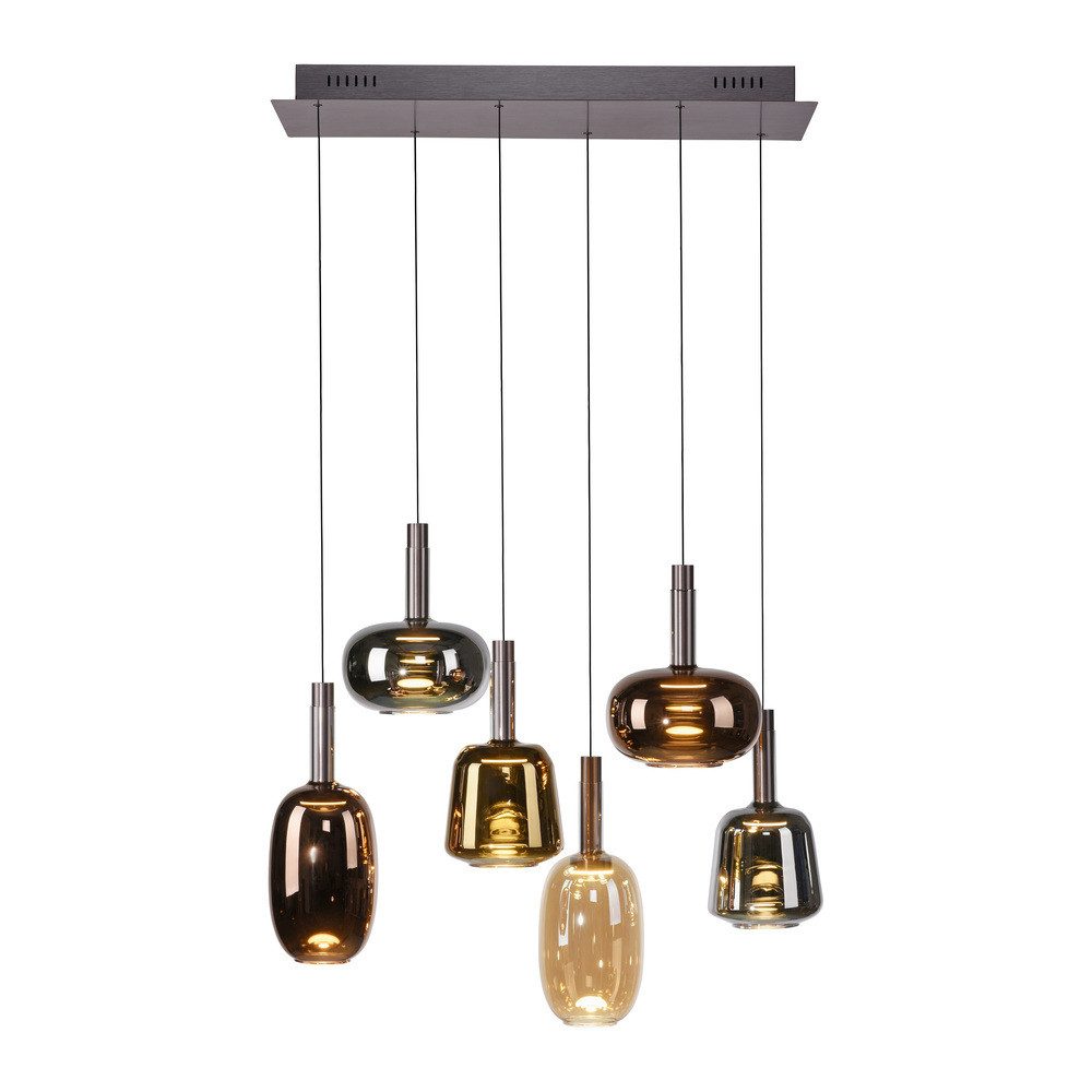 Paul Neuhaus LED Pendelleuchte LED Pendellampe IRID, dimmbar, Memoryfunktion, höhenverstellbar, 5&x LED Board 9W, warmweiß, manuell höhenverstellbar, stufenlos dimmbar, Memoryfunktion