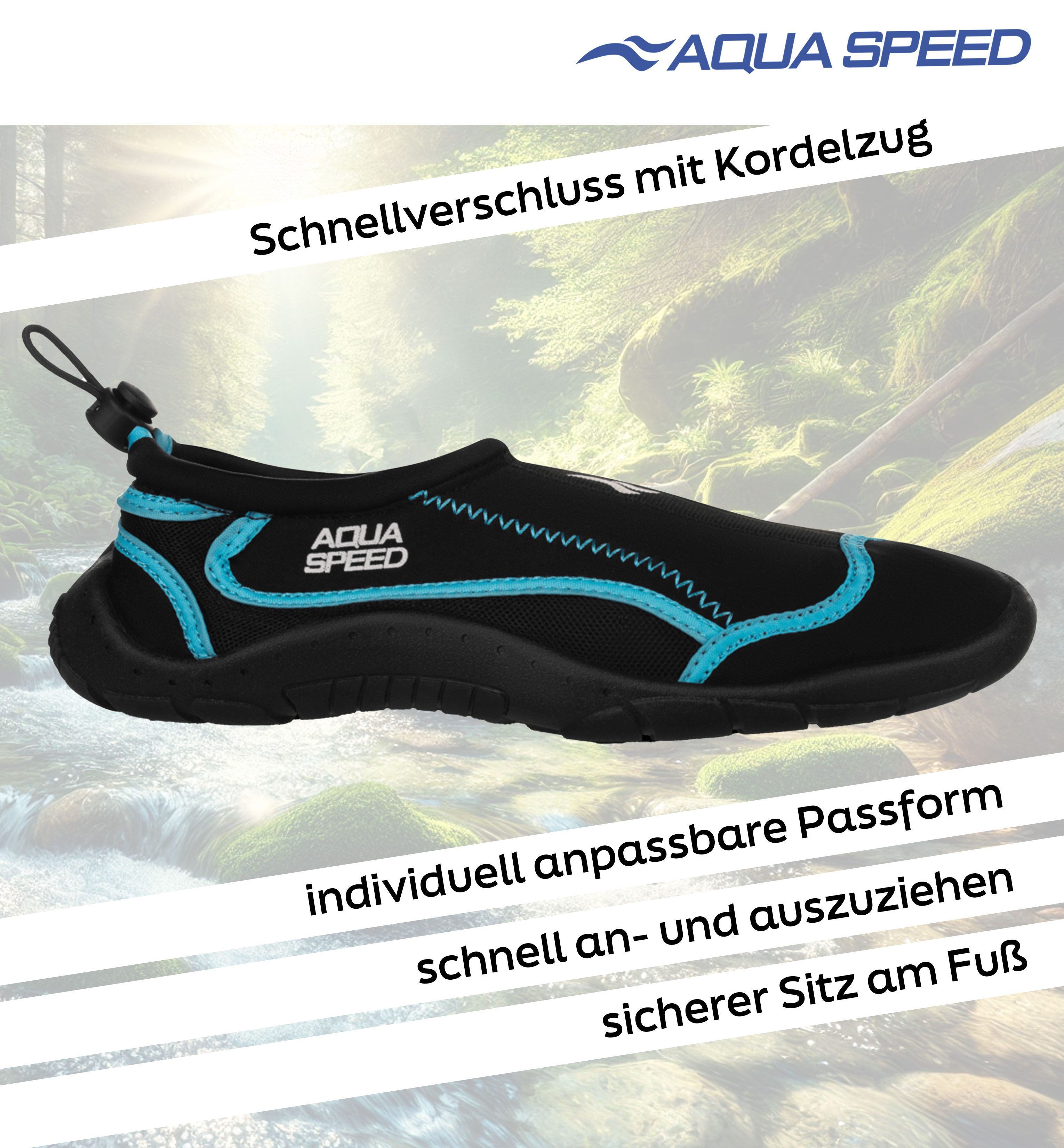 Aqua Speed Aquaschuhe Herren Gr. 42 – Robust, flexibel & schnelltrocknend Wasserschuh (Wasserfester Herrenschuh im Set – Flexibel & bequem) Perfekt für Natur &  – Bild 4 von 5