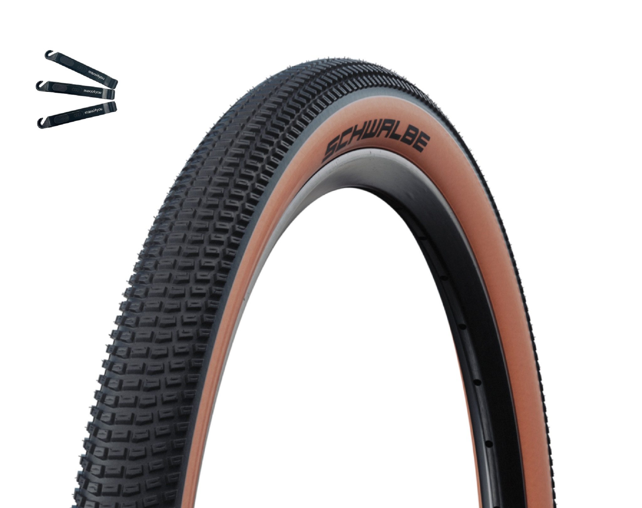 maxxi4you Fahrradreifen Faltreifen Schwalbe 1 x Billy Bonkers Schwarz/Bronze 50-507 inkl. RH