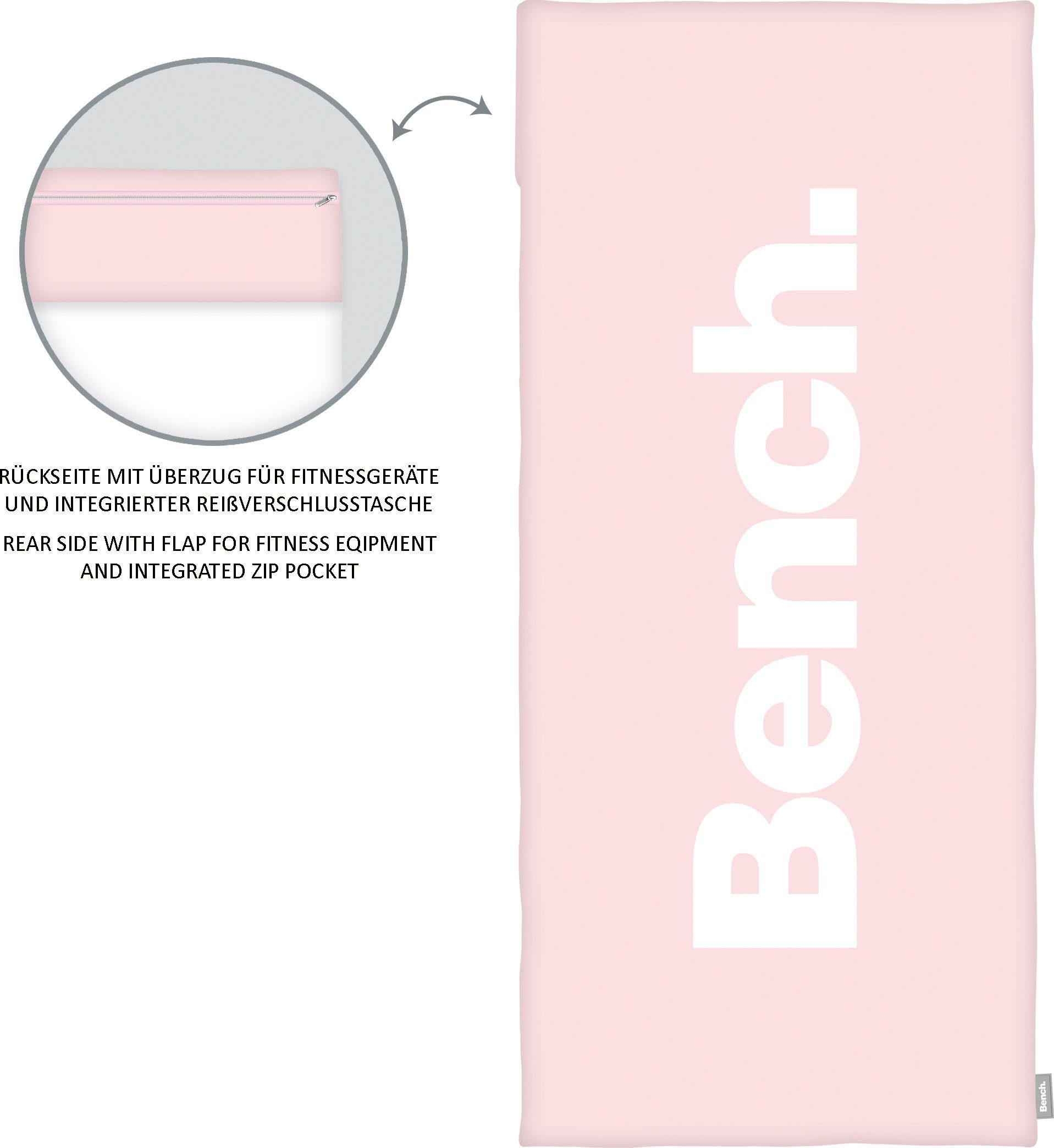 Bench. Sporthandtuch Bench, Microfaser (1-St), Bench Fitnesstuch / Sports Towel mit Überschlag & Tasche, 50x110 cm