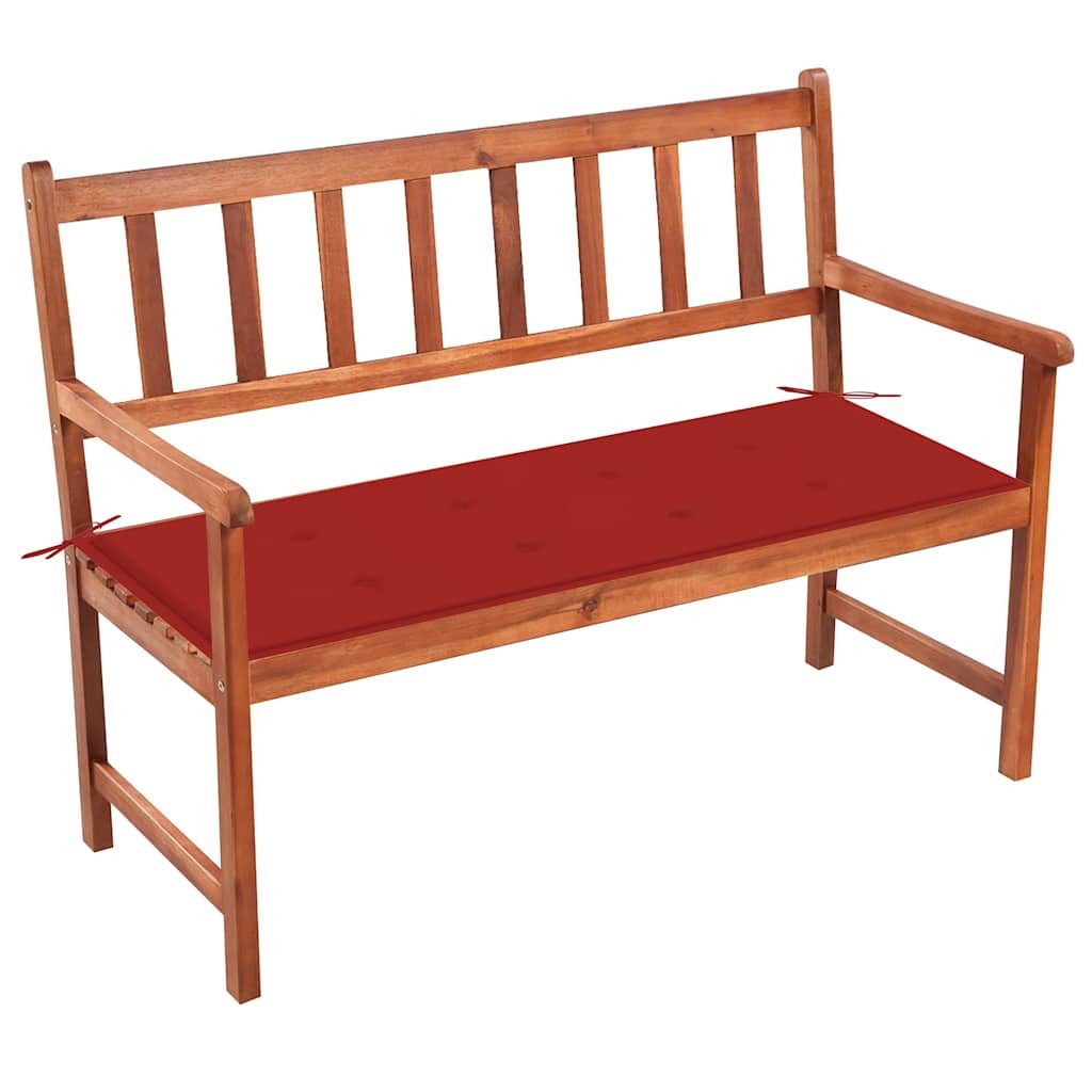 vidaXL Gartenbank Gartenbank mit Auflage 120 cm Massivholz (1-St)