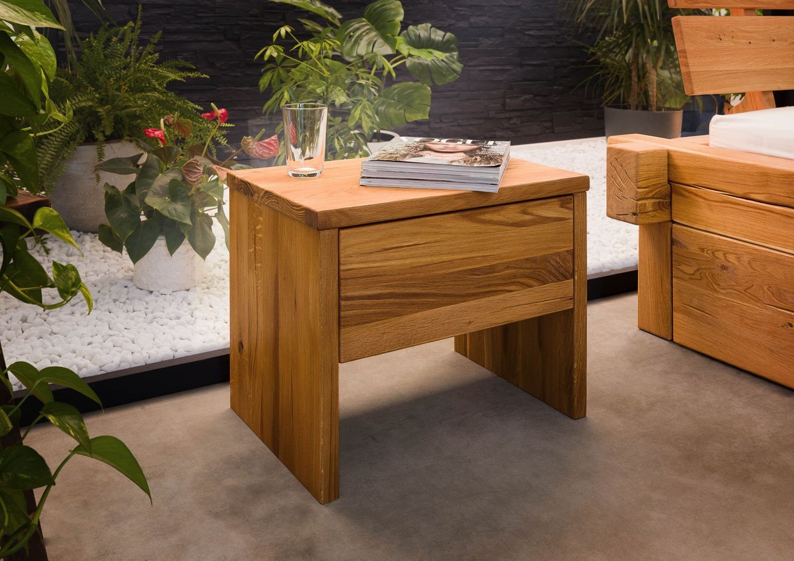 Massivmoebel24 Nachttisch Nachttisch Wildeiche 50x35x40 natur günstig online kaufen