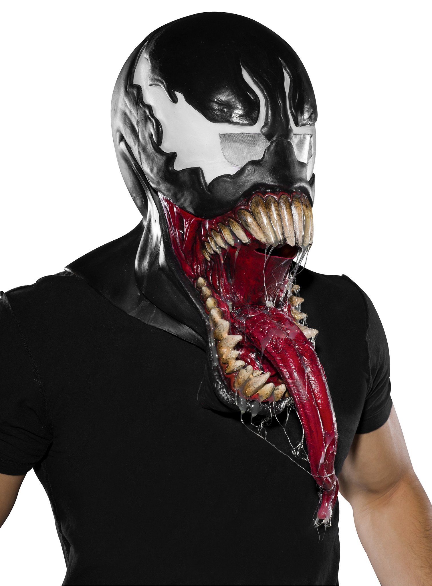 Rubie´s Verkleidungsmaske Venom Maske - Horror Halloween Kostüm Fasching, Spider-Mans fieser Alien-Widersacher als großformatige Vollmaske