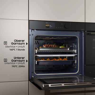 Samsung Pyrolyse Backofen NV7600B NV7B6675CDN, mit 1-fach-Teleskopauszug, Pyrolyse-Selbstreinigung, "BESPOKE"