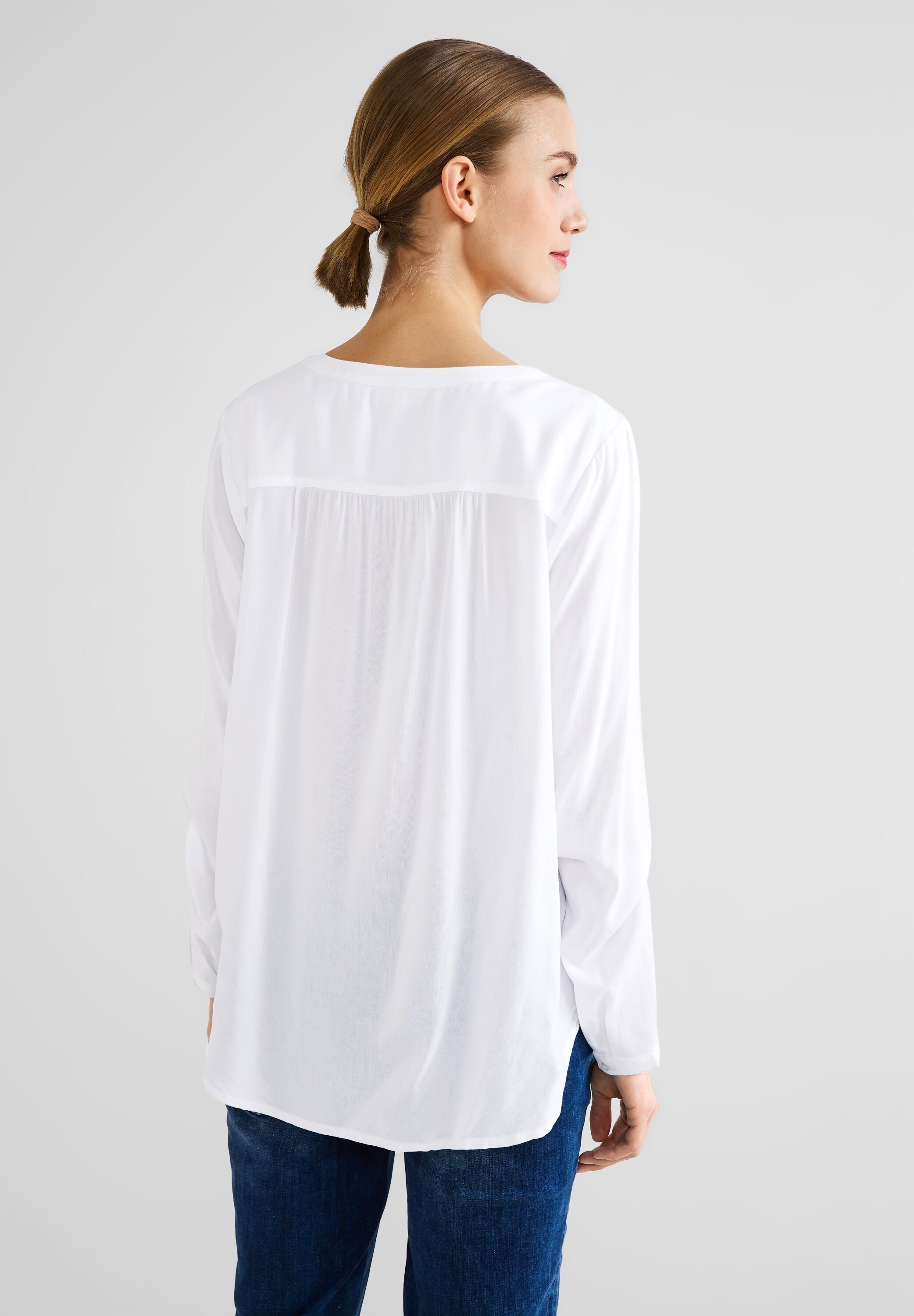 Nicht (1-tlg) Street Bluse Vorhanden in Unifarbe White ONE Klassische STREET Bluse One in