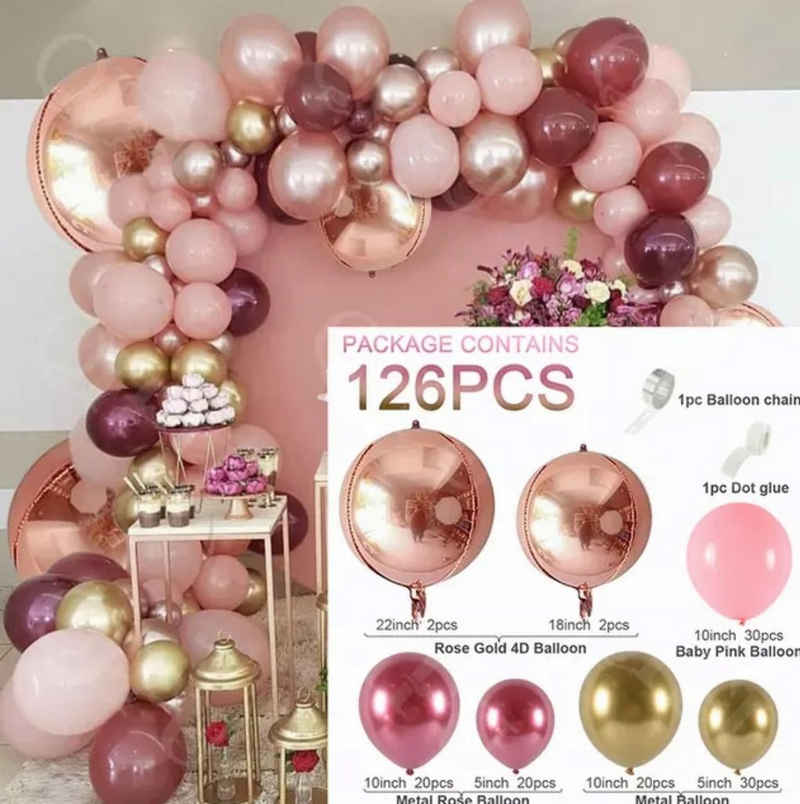 Brautkrone Luftballon »Luftballongirlande Hochzeit Geburtstag Kindergeburtstag Party pink«