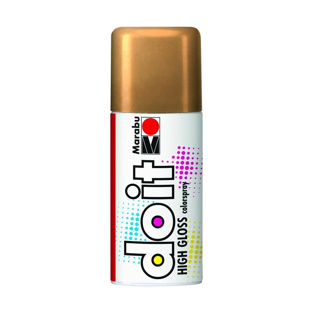 Marabu Sprühflasche do it Colorspray High Gloss Gold 10113701, Hochglanz Gold 150 ml Goldspray Farbspray