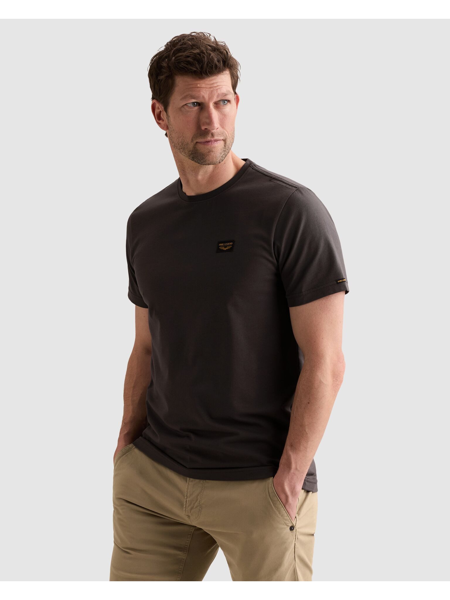 PME LEGEND T-Shirt mit Logobadge