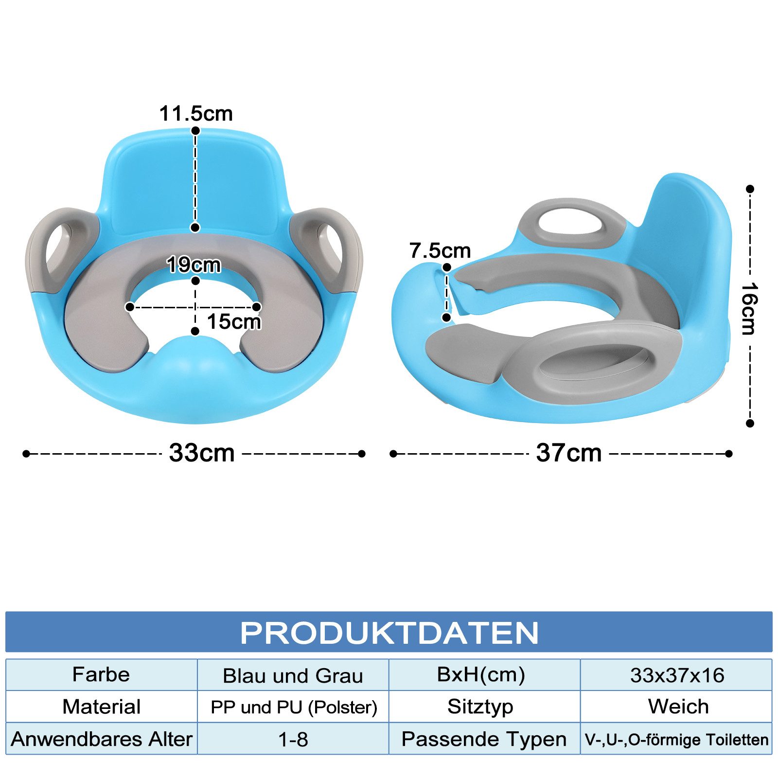 FIVMEN Baby-Toilettensitz Kinder WC Aufsatz, Baby Potty Training Toilettentrainer
