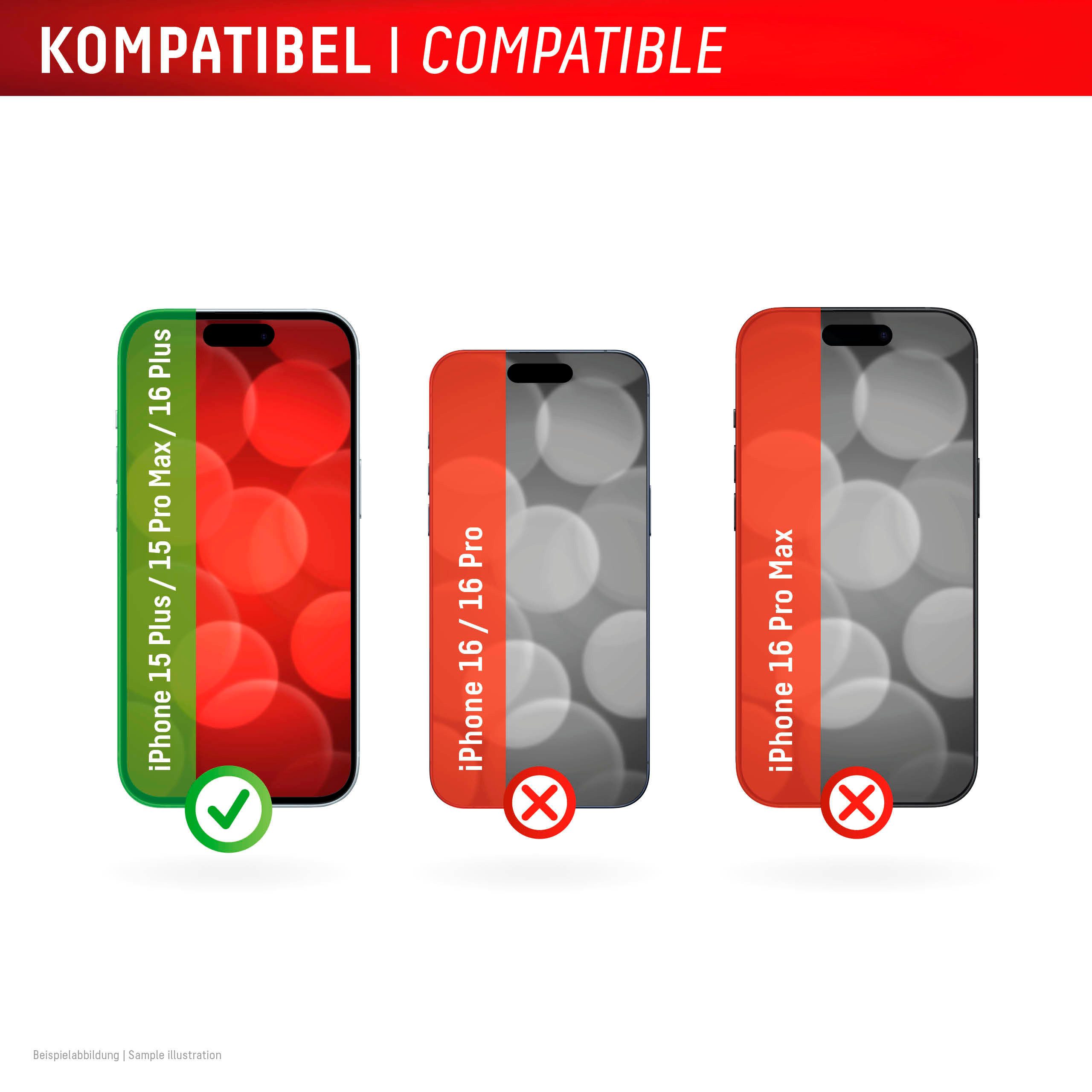 Displex Displayschutzglas Real Glass Screen Protection für Apple iPhone 15 Plus, Apple iPhone 15 Pro Max, Apple iPhone 16 Plus, Displayschutzfolie, Schutzfolie, – Bild 5 von 5