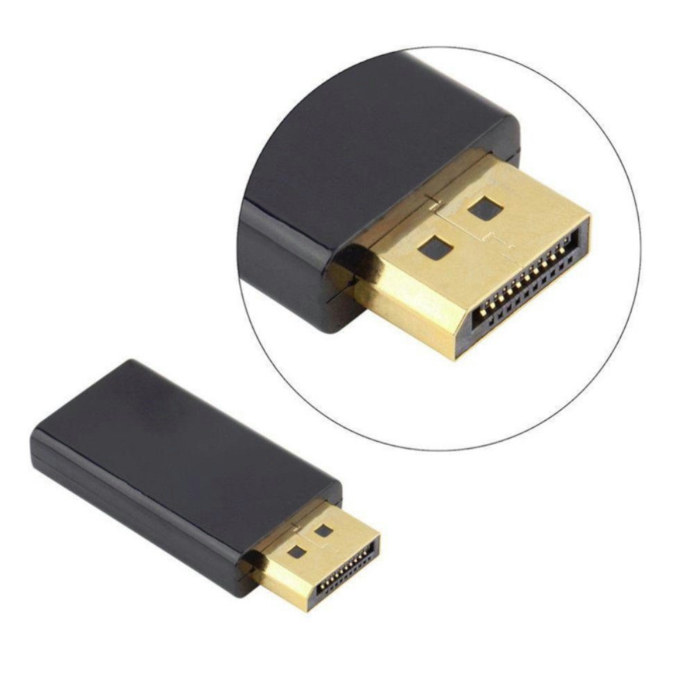 TradeNation DisplayPort Stecker auf HDMI Buchse DP auf HDMI Adapter Konverter 4K Audio-Adapter DisplayPort zu HDMI, 4k@30Hz