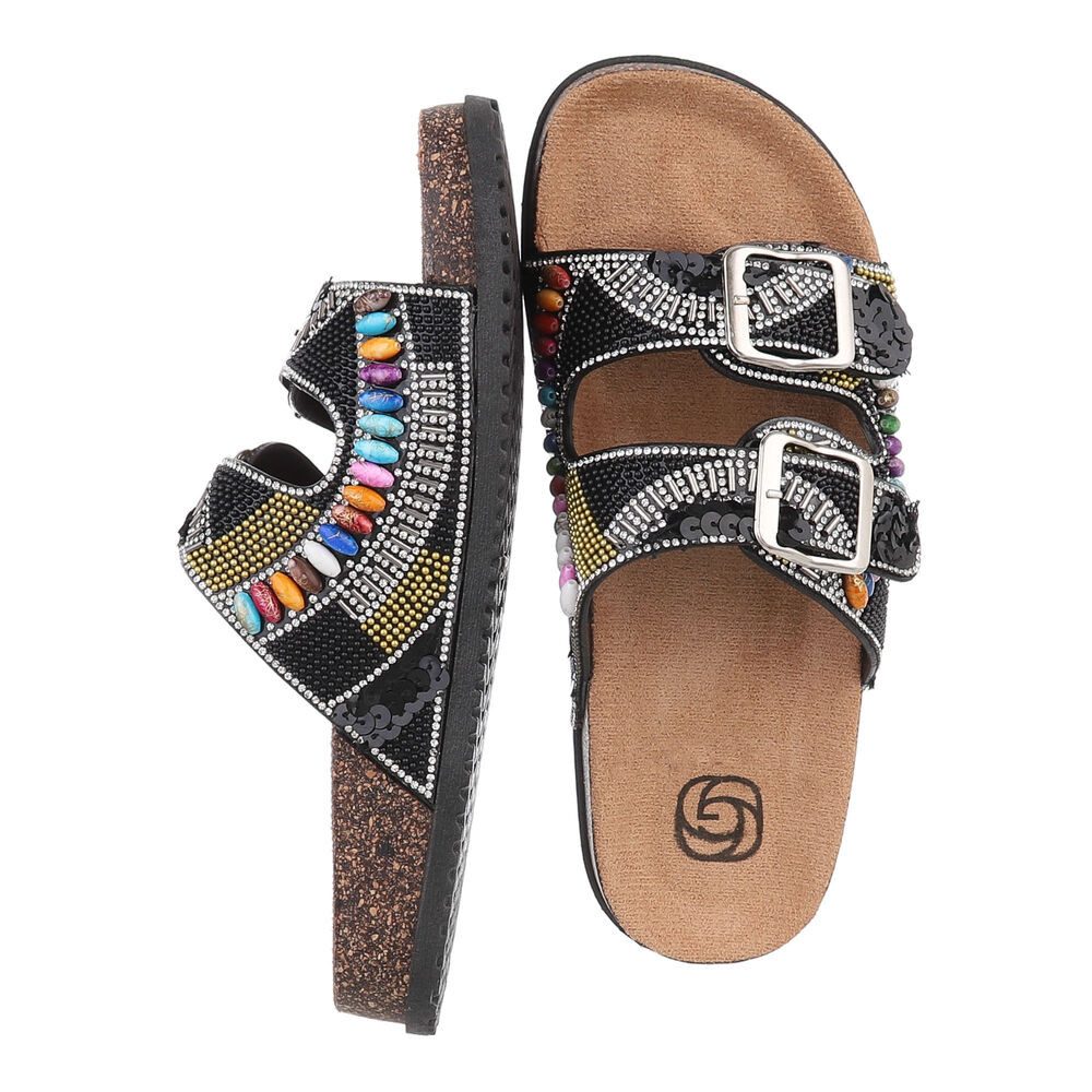 Ital-Design Damen Mules Freizeit Pantolette (86706527) Flach Pantoletten in günstig online kaufen