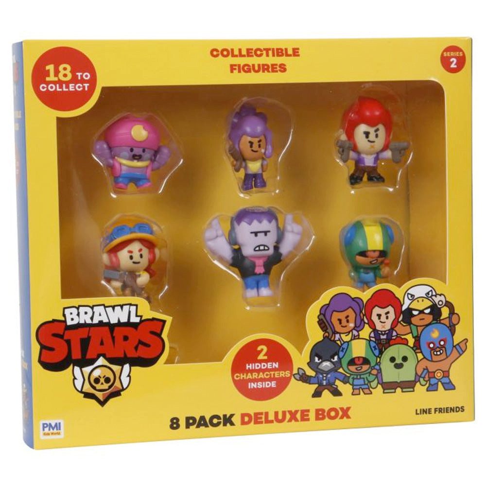 Brawl Stars Actionfigur Brawl Stars Figuren 8er Pack Deluxe inkl. 2 seltene, 4 cm