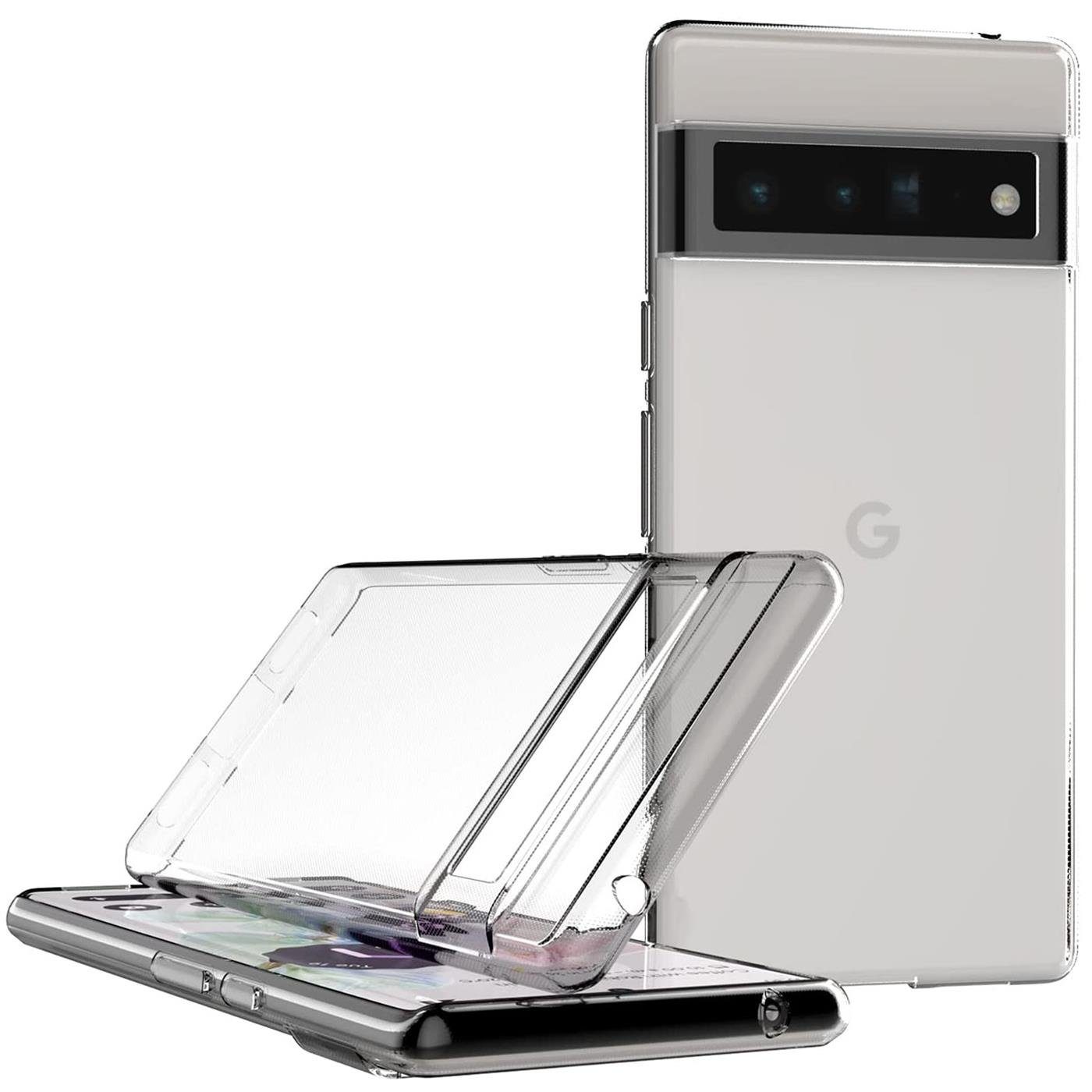 CoolGadget Handyhülle Transparent Ultra Slim Case für Google Pixel 6 Pro 6,7 Zoll, Silikon Hülle Dünne Schutzhülle für Pixel 6 Pro Hülle