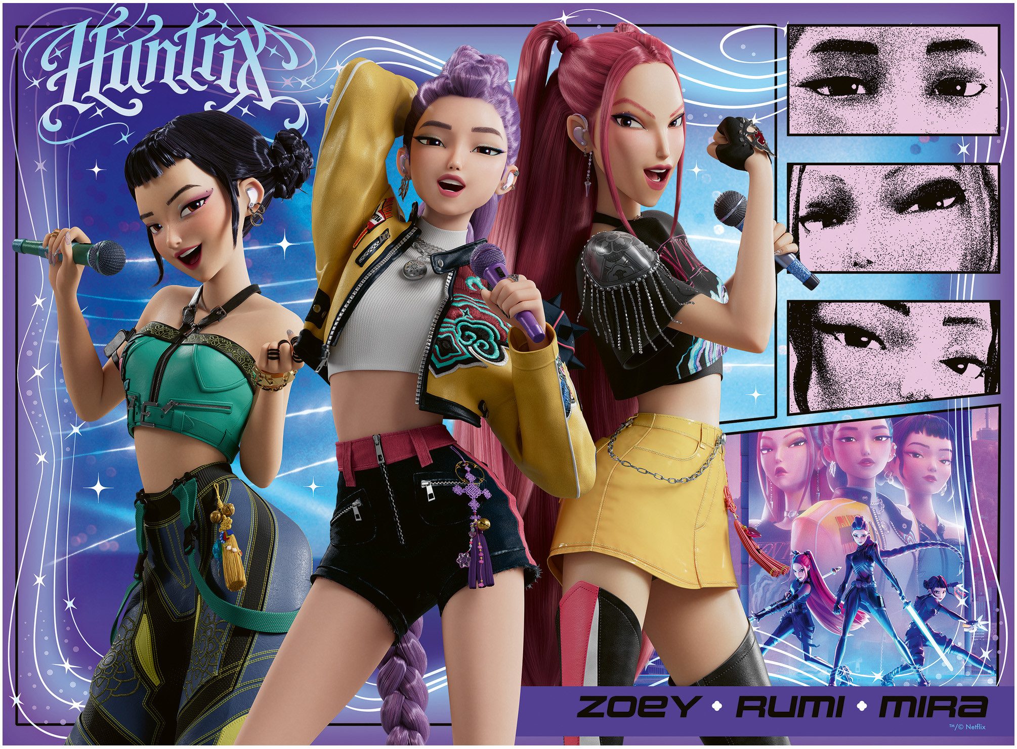 Ravensburger Puzzle KPop Demon Hunters, Happy fans, happy Honmoon!, 100 Puzzleteile, Made in Germany