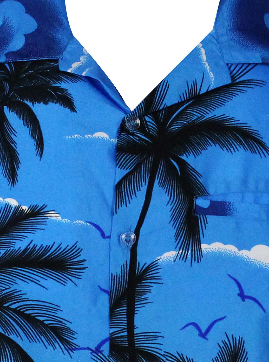 King Kameha Hawaiihemd Beach Eclectic Funky Hawaii-Hemd, Herren, Kurzarm, Front-Tasche