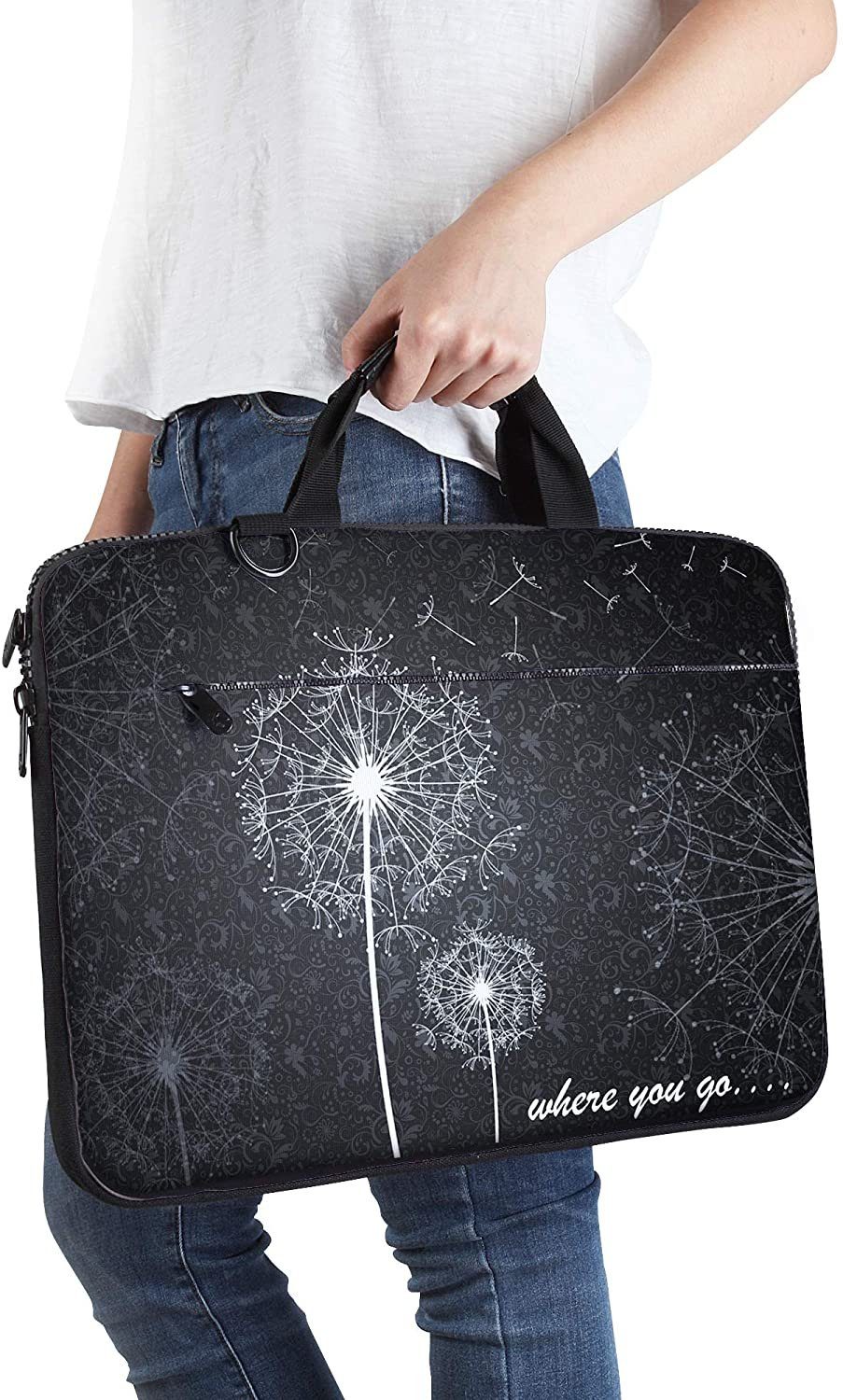 MAXLVL Laptoptasche 15.6 / 17.3 Zoll (Notebooktasche aus Canvas mit Zubehörfach), Schmutz- & Wasserabweisend