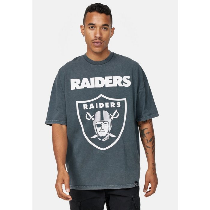 Recovered T-Shirt NFL Raiders Shield Oversized Washed