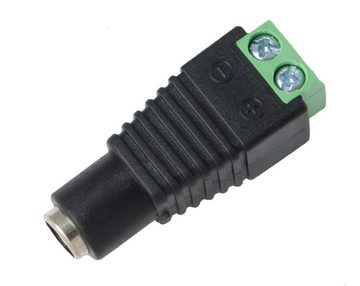 Poppstar DC Adapter auf 2-Pol Terminalblock für LED Streifen, Beleuchtung, CCTV Stromadapter DC 5,5x2,5mm zu 2-Pol Terminalblock, (5x Stecker / 5x Buchse)
