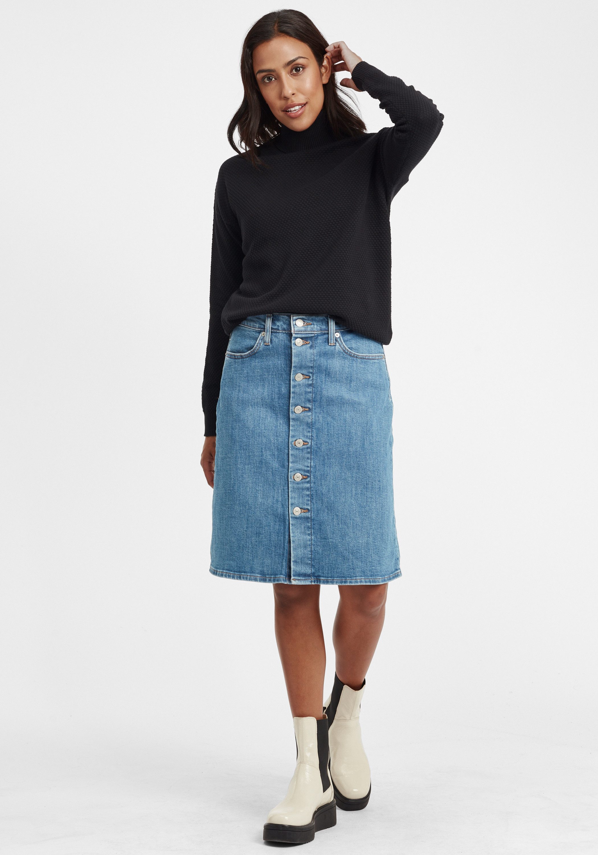 OXMO Rollkragenpullover OXSina Strickpullover mit Rollkragen günstig online kaufen