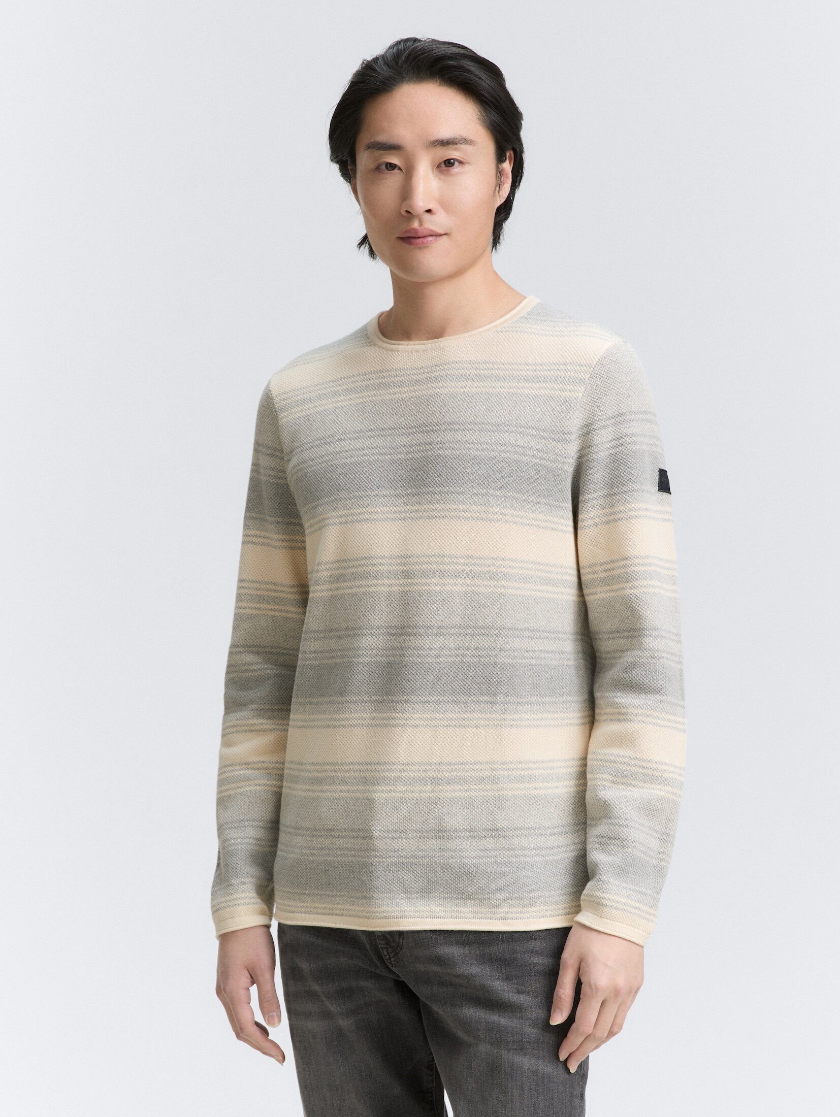 TOM TAILOR Strickpullover Pullover & Strickjacken Strickpullover im Streife günstig online kaufen