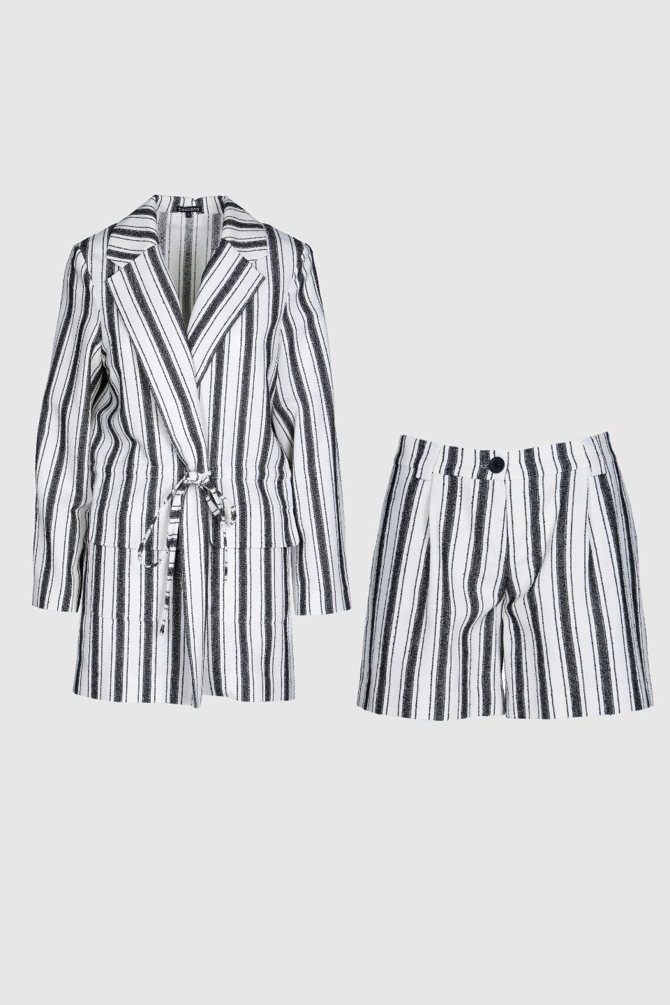 Boscana Anzug Sommer Anzug (2 tlg) Damen Shorts Blusenblazer Anzug Set