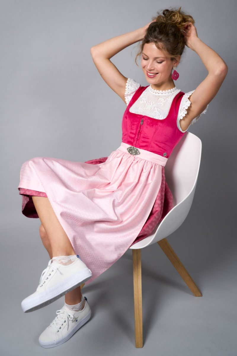 MarJo Dirndl Samt Dirndl 2tlg. - GRAFLING - fuchsia günstig online kaufen