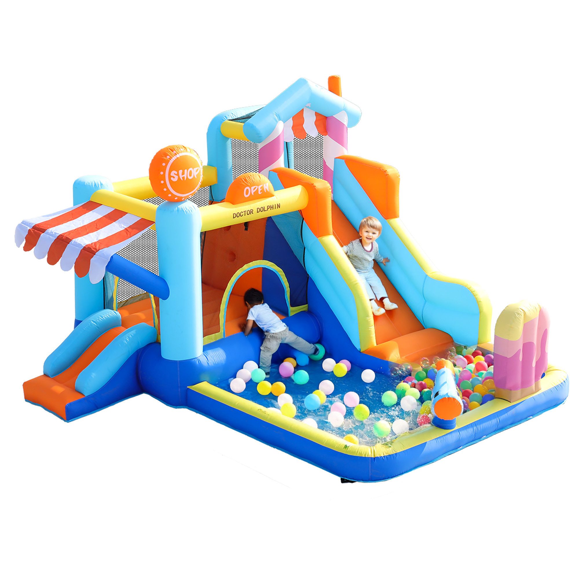 Hüpfburg Hüpfburg für kinder, 5 in 1 Aufblasbare Hüpfburg Outdoor