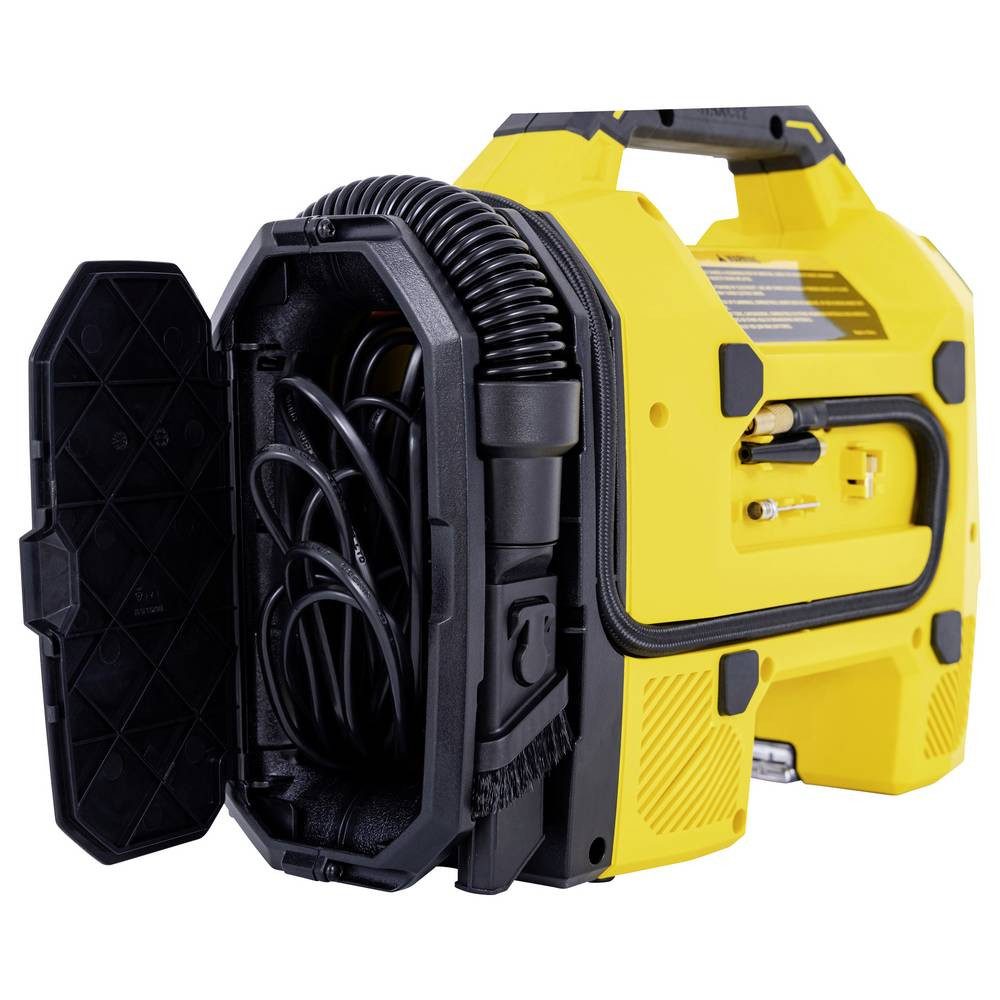 STANLEY Akku-Handkompressor Akku-Kompressor 10 bar 12 V Adapter zum Betrieb per Kabel, Digitales