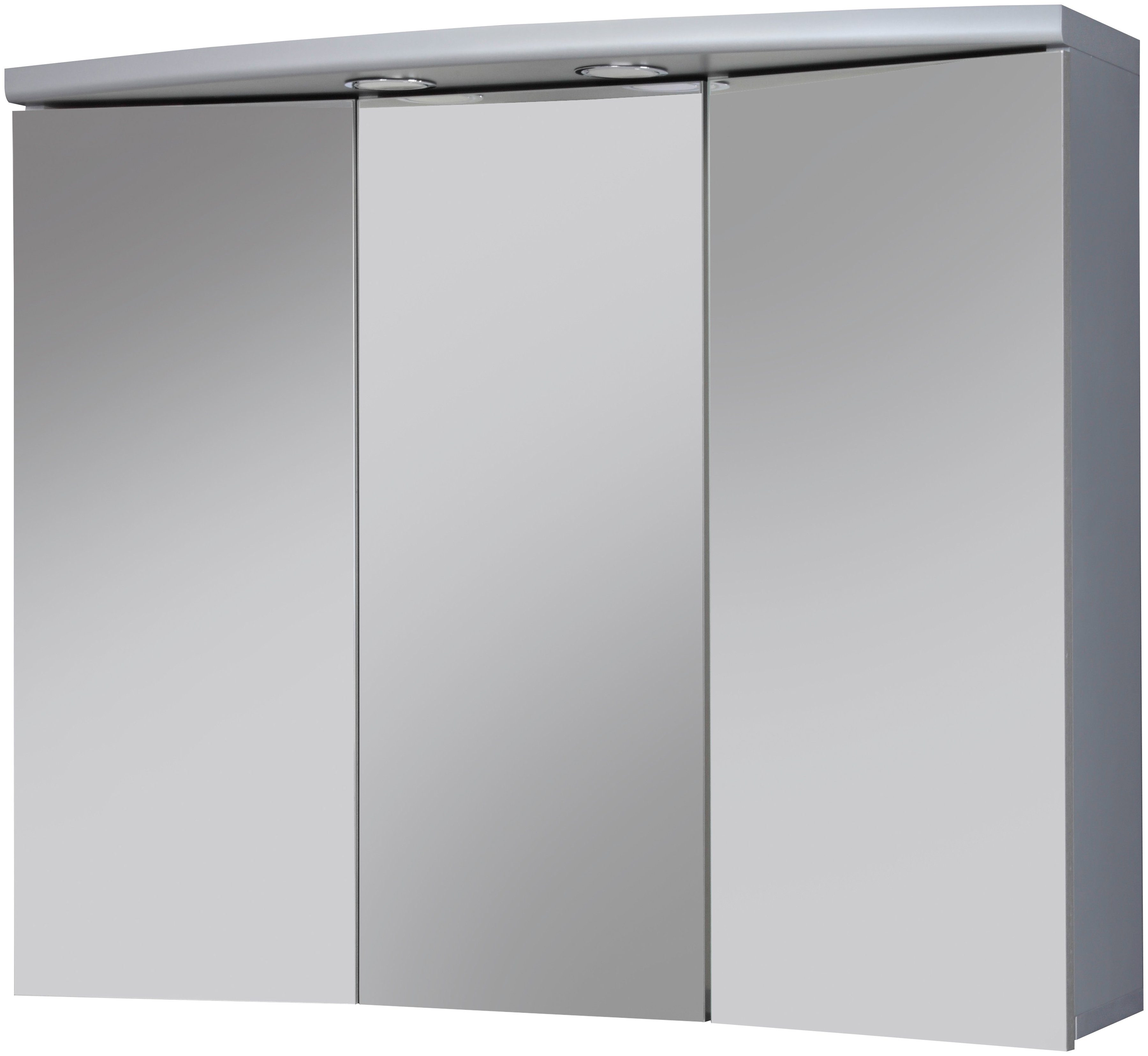 jokey Spiegelschrank Ancona LED 83 cm Breite alufarben | alufarben