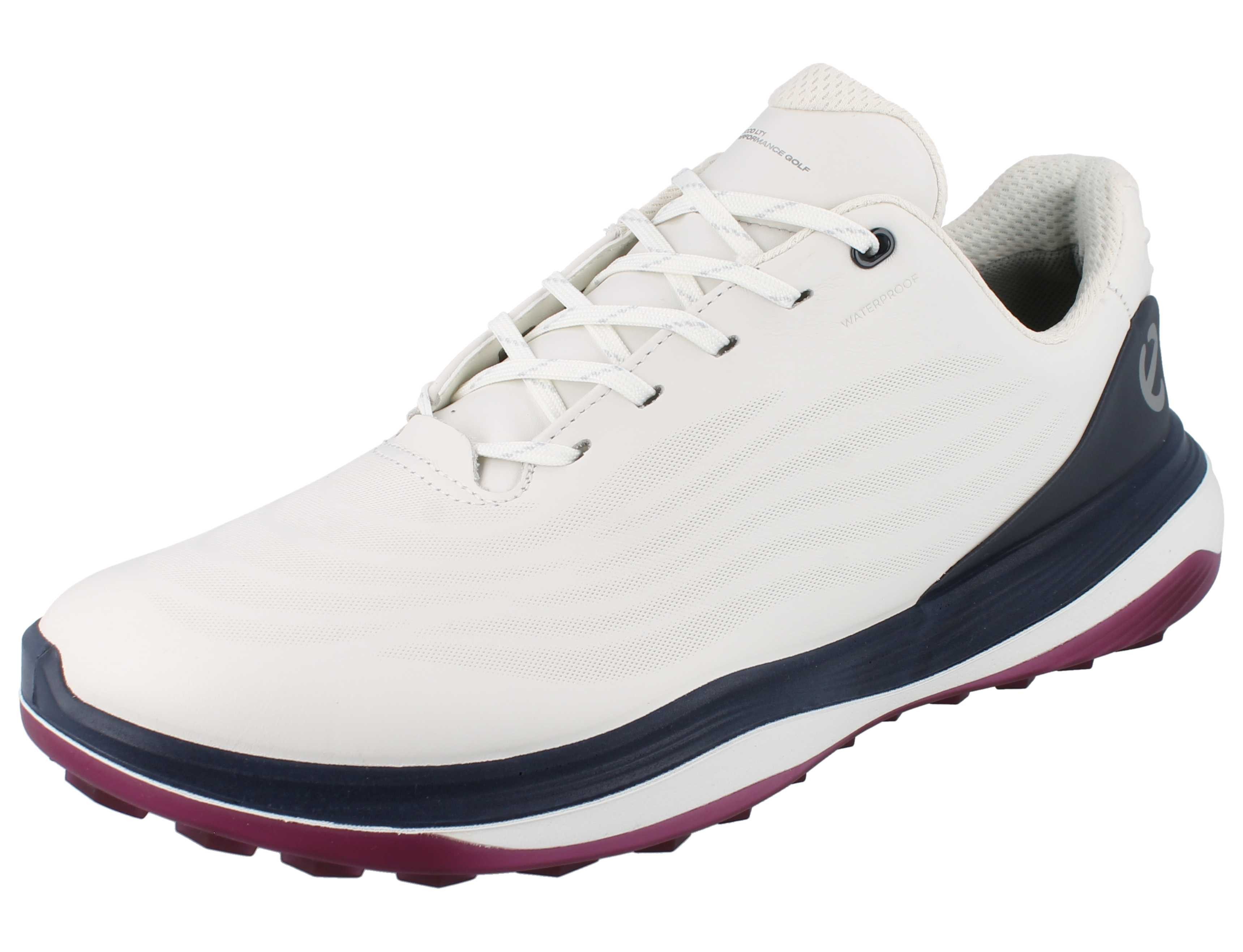 Ecco ECCO LT1 Herren Golfschuhe weiß marine Glattleder - Größe: 43 Outdoorschuh Wasserdicht