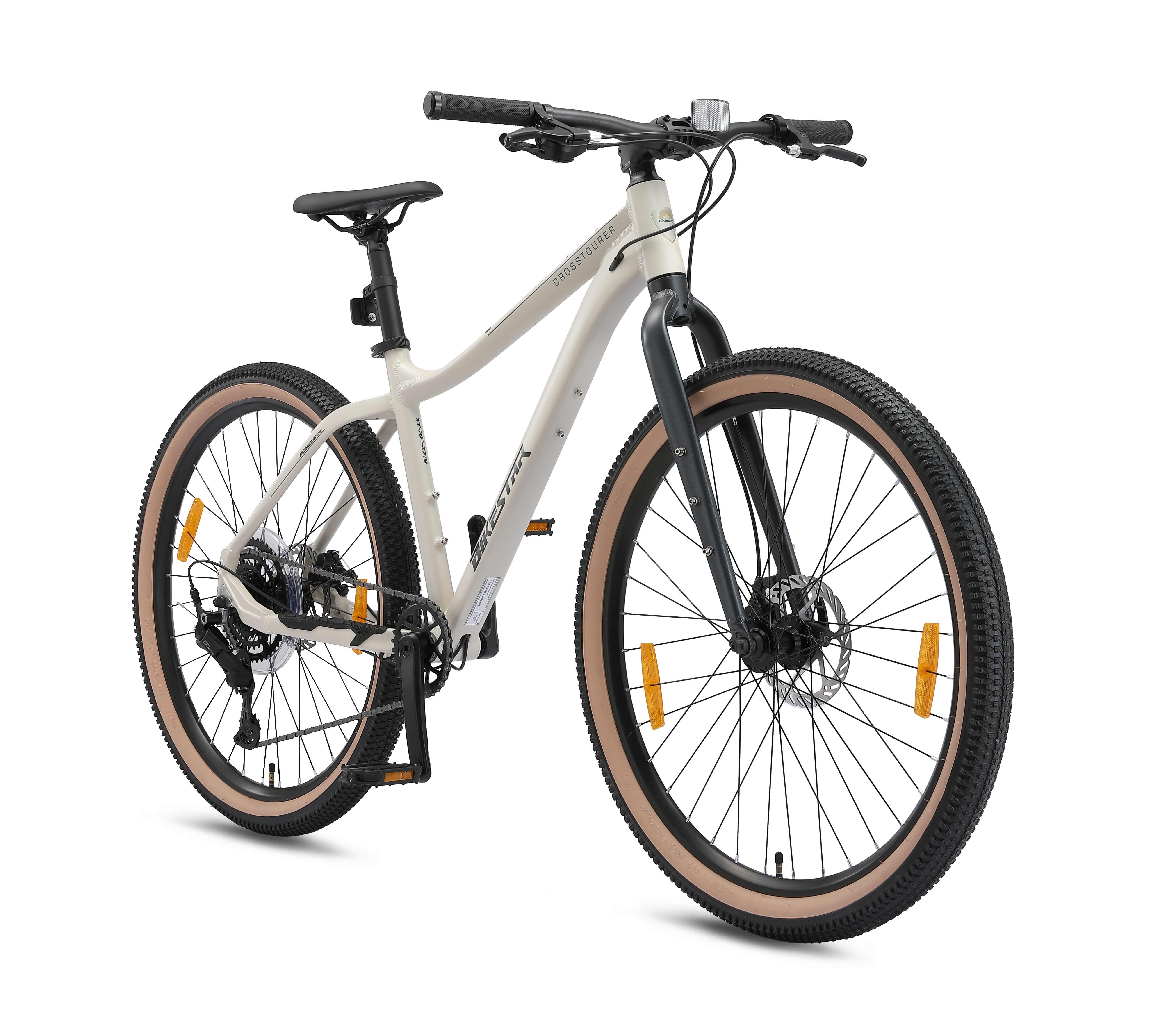 Bikestar Mountainbike 27.5 Zoll, ab 164 cm, Aluminium, Damen, Herren, 9 Gang Shimano RD-U4000 Schaltwerk, Kettenschaltung, Scheibenbremse, Rahmen 43.2 cm, Hardtail