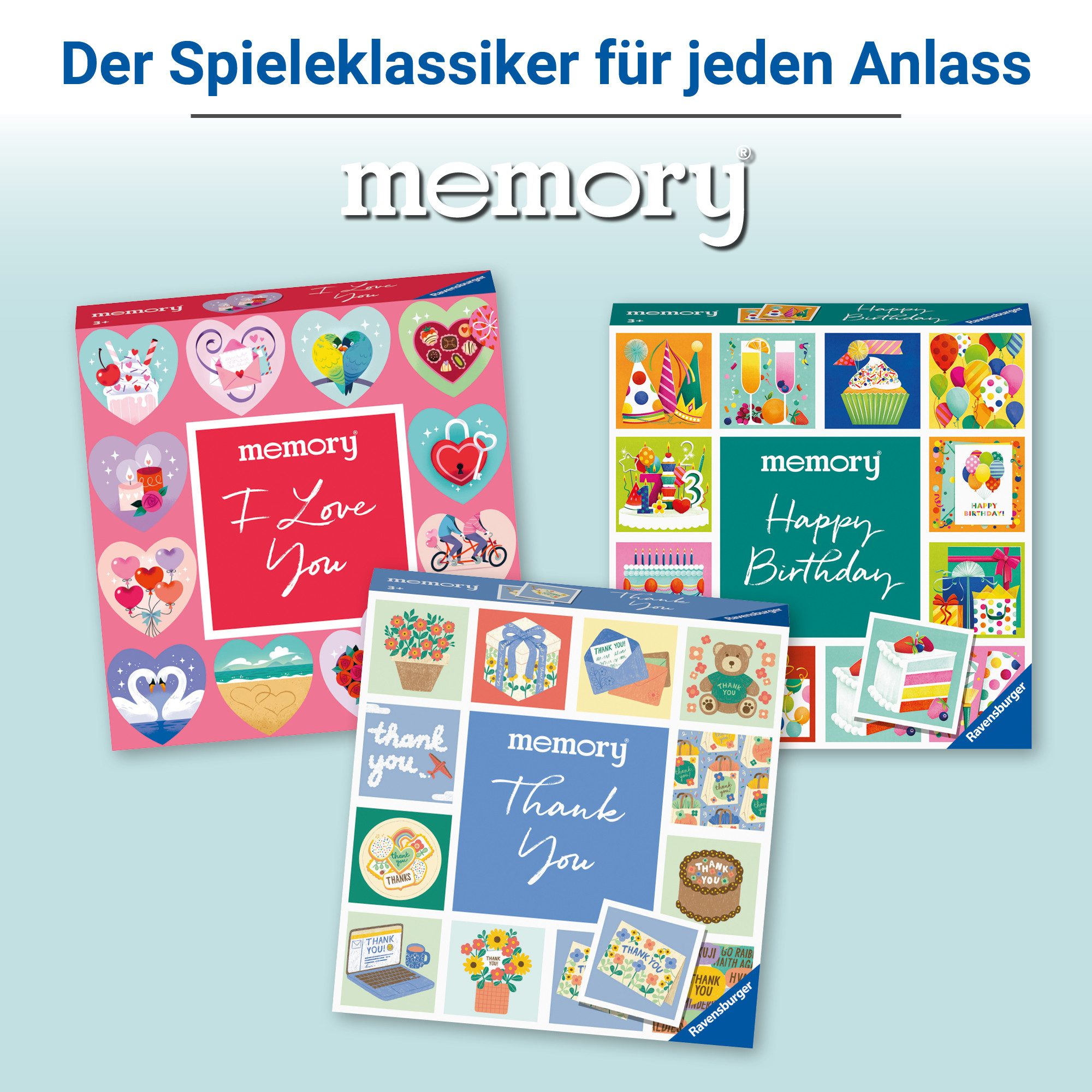 Ravensburger Spiel memory® moments - Happy Birthday, Kinderspiel, Made in Europe