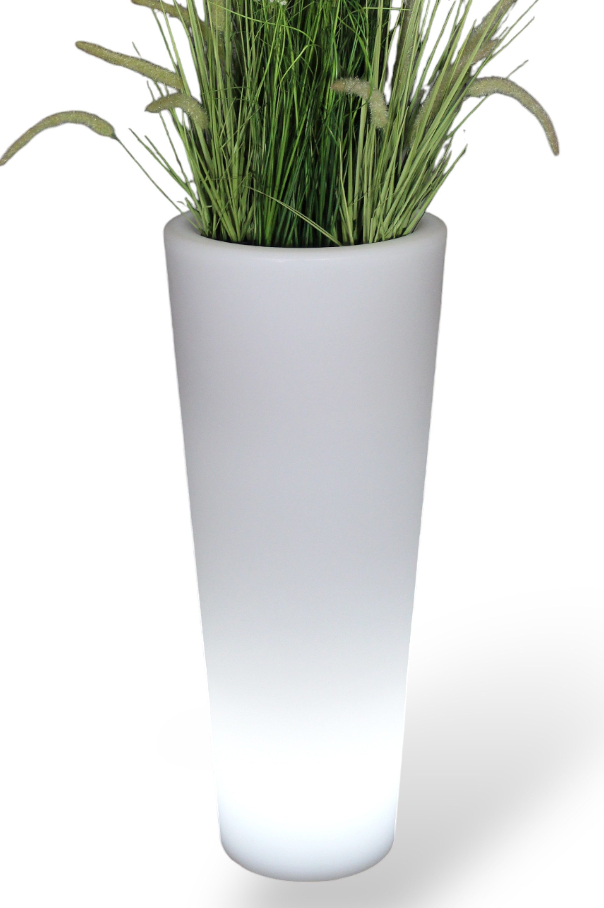 Arnusa Blumentopf Moderner LED Blumenkübel XL 90 cm rund beleuchtet PL404S, günstig online kaufen