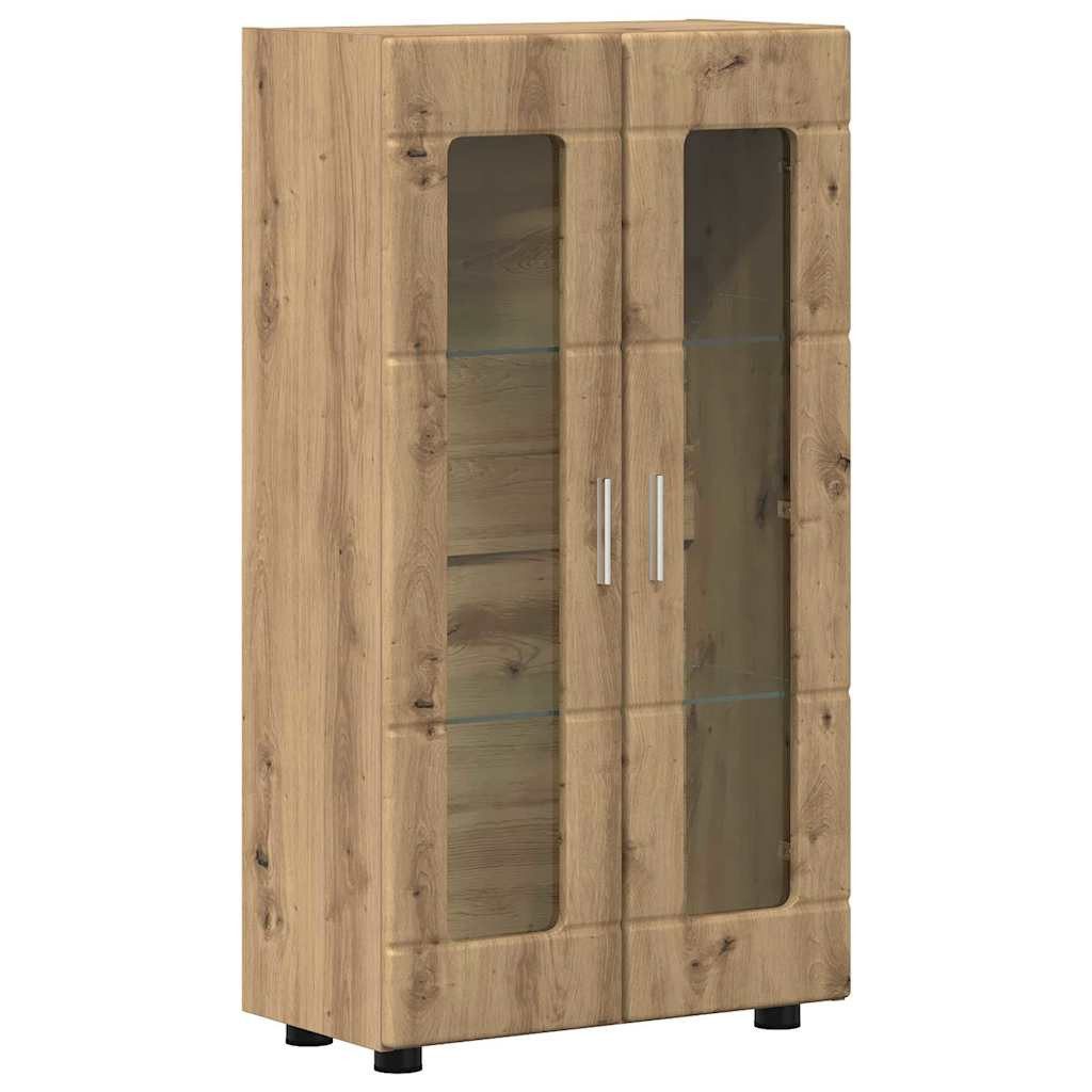vidaXL Sideboard 55,5 x 29 x 100 cm Vitrine Glasschrank Sideboard Wohnzimmer Artisan-Ei